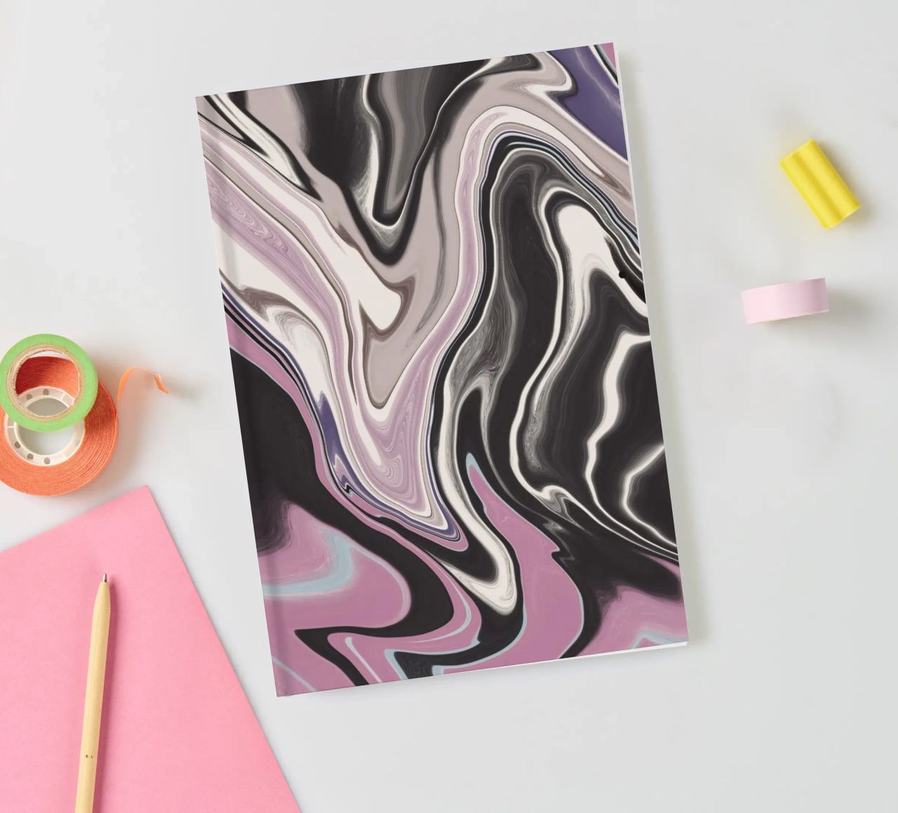 Fluid lines pattern 13 notebook by Little Dean