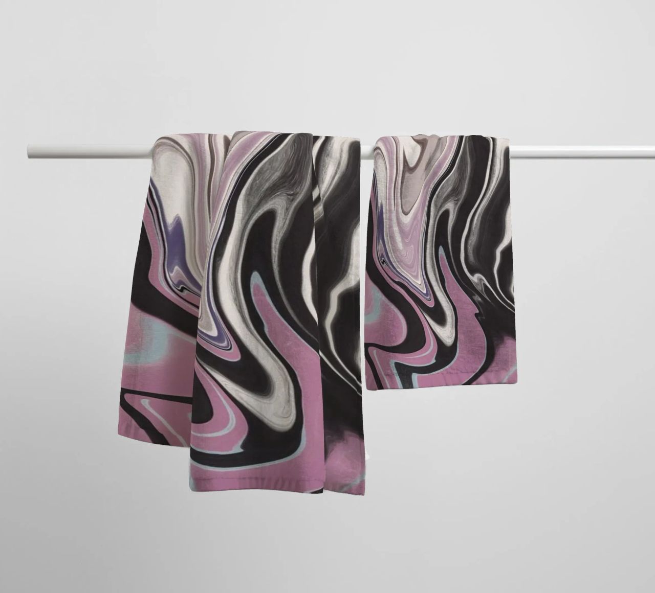 Fluid lines pattern 13 towel by Little Dean