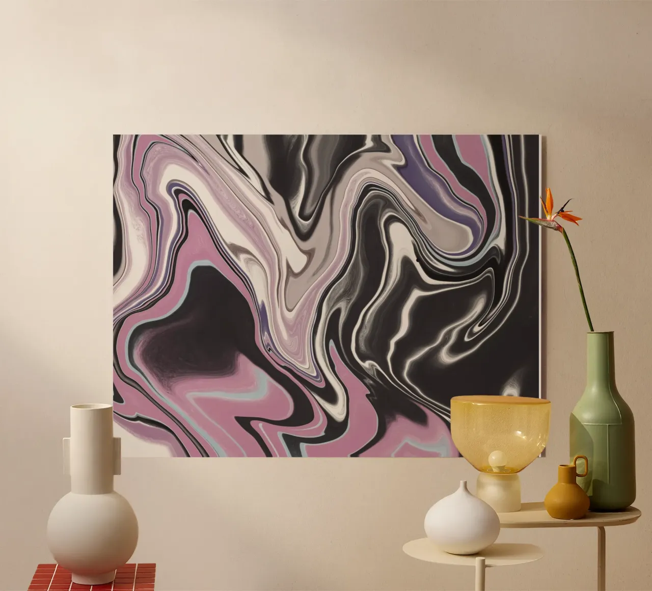 Fluid lines pattern 13 acryl van Little Dean