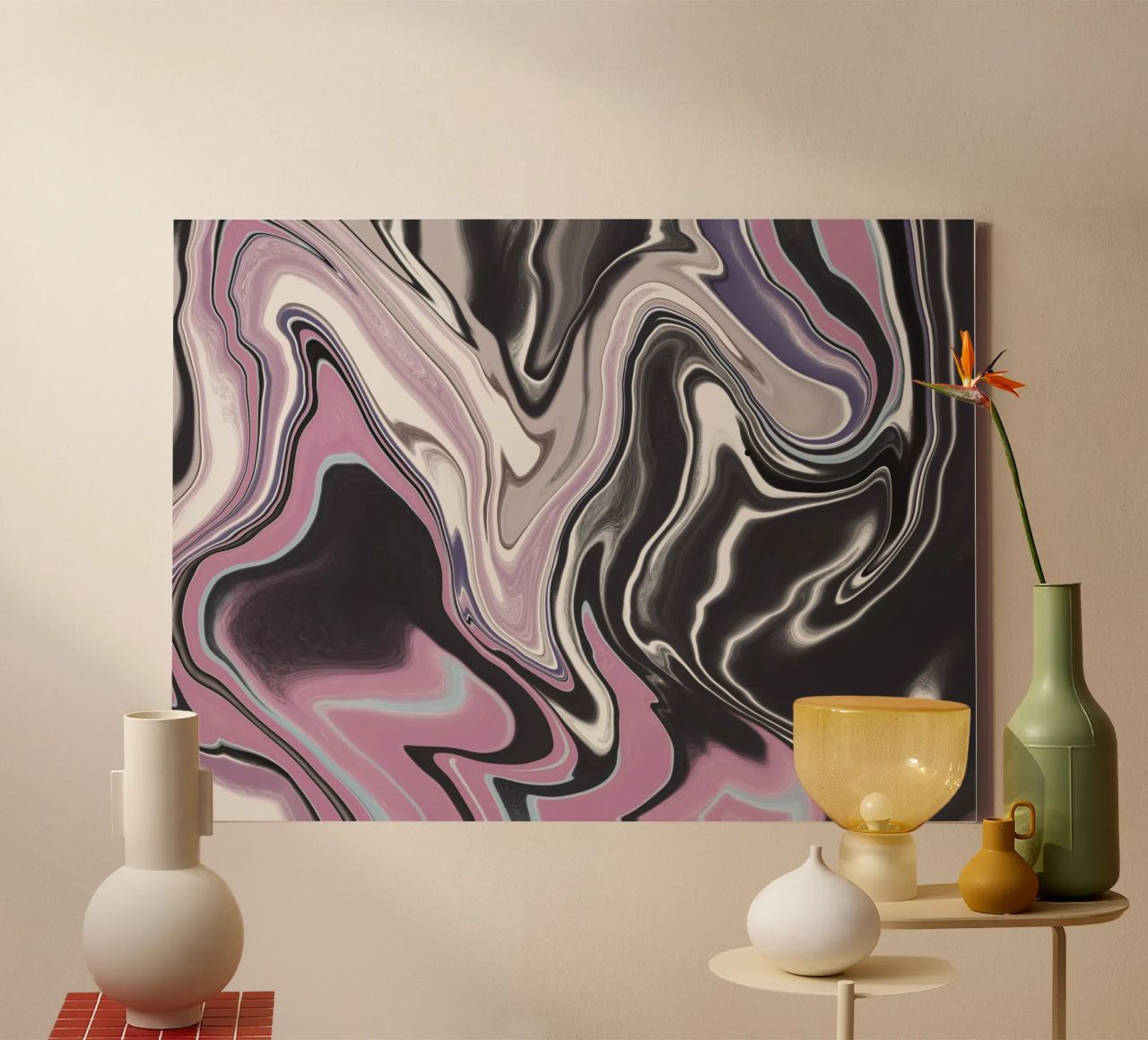 Fluid lines pattern 13 canvas by Little Dean