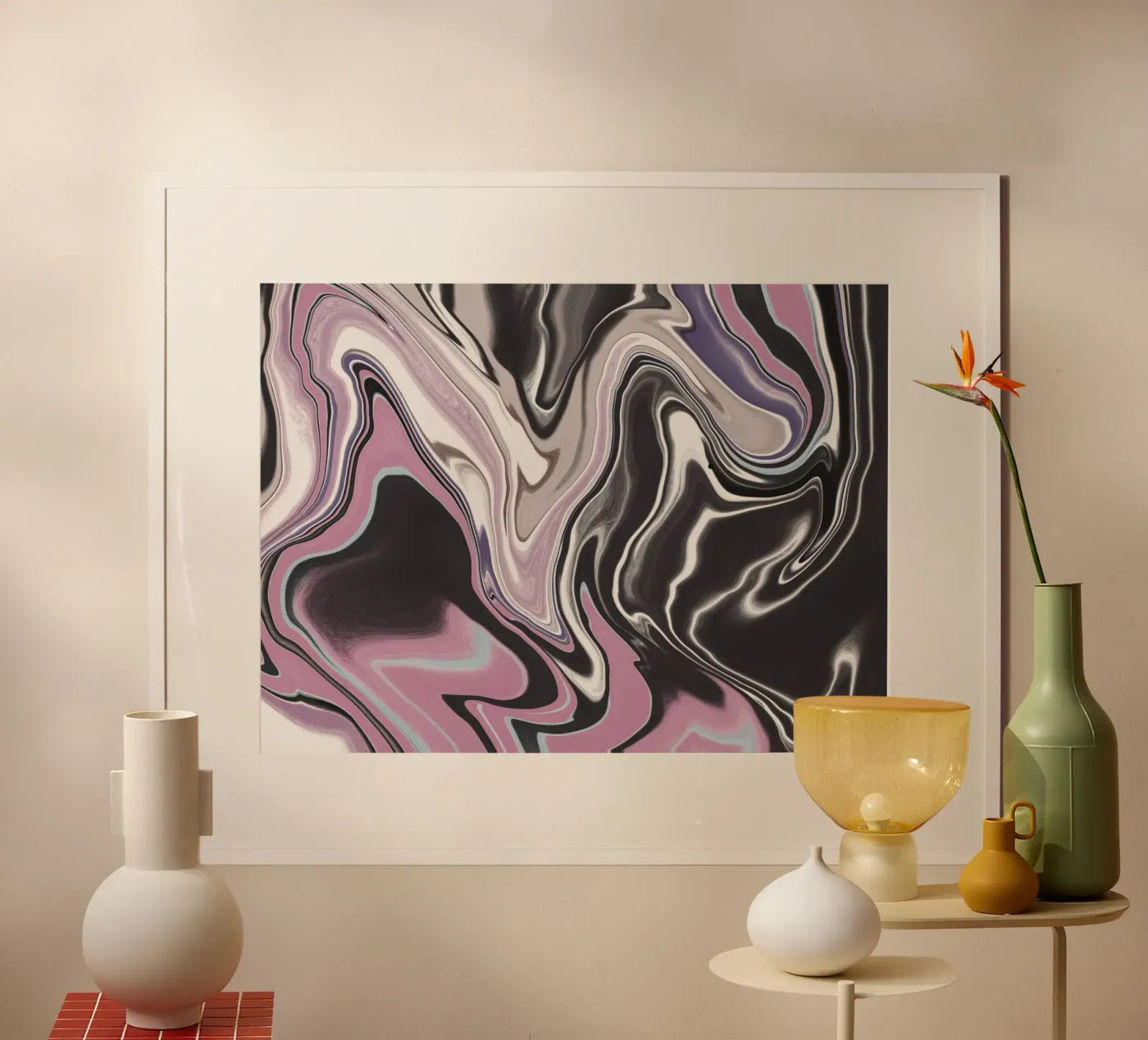 Fluid lines pattern 13 poster da Little Dean