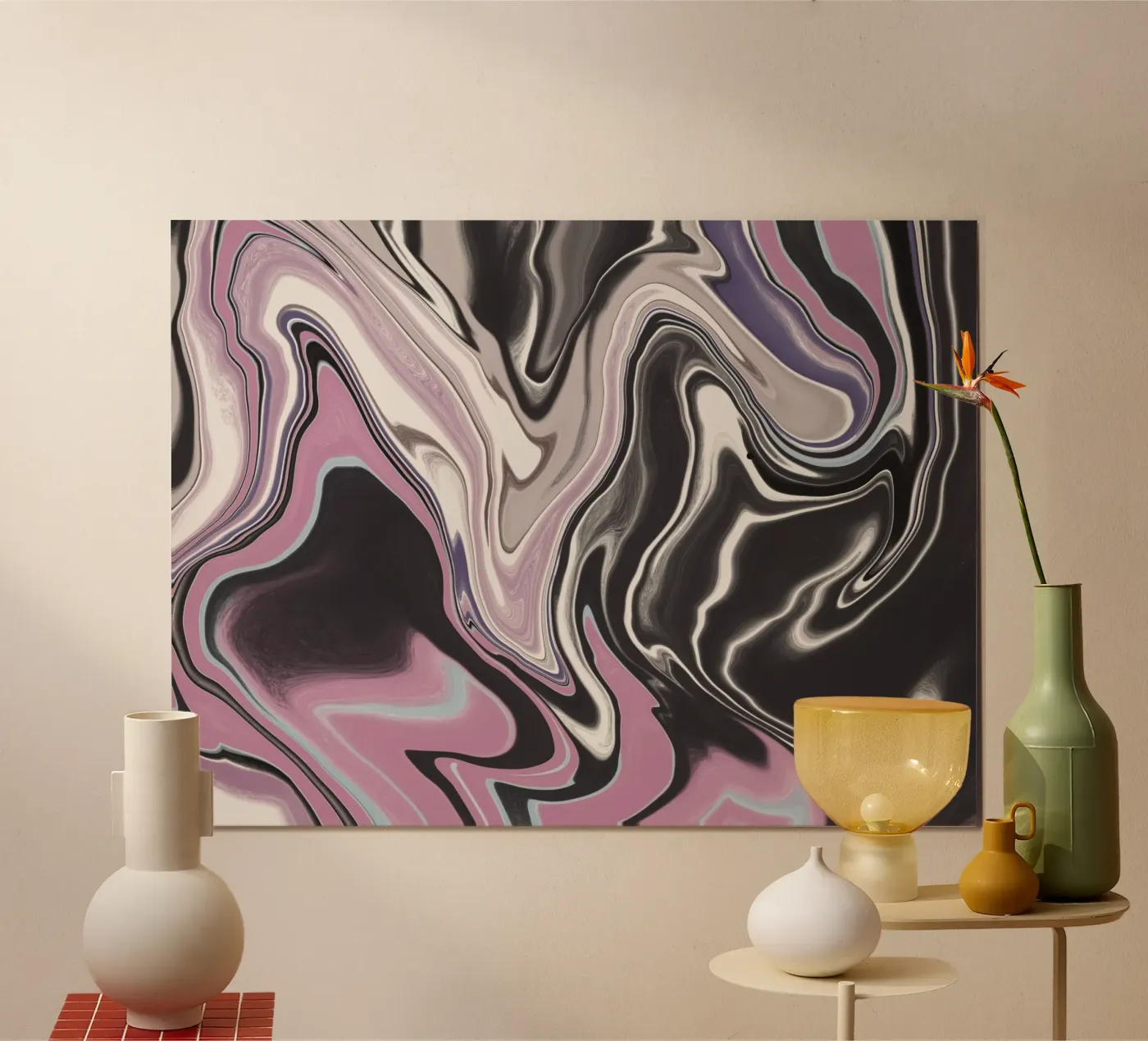 Fluid lines pattern 13 poster da Little Dean