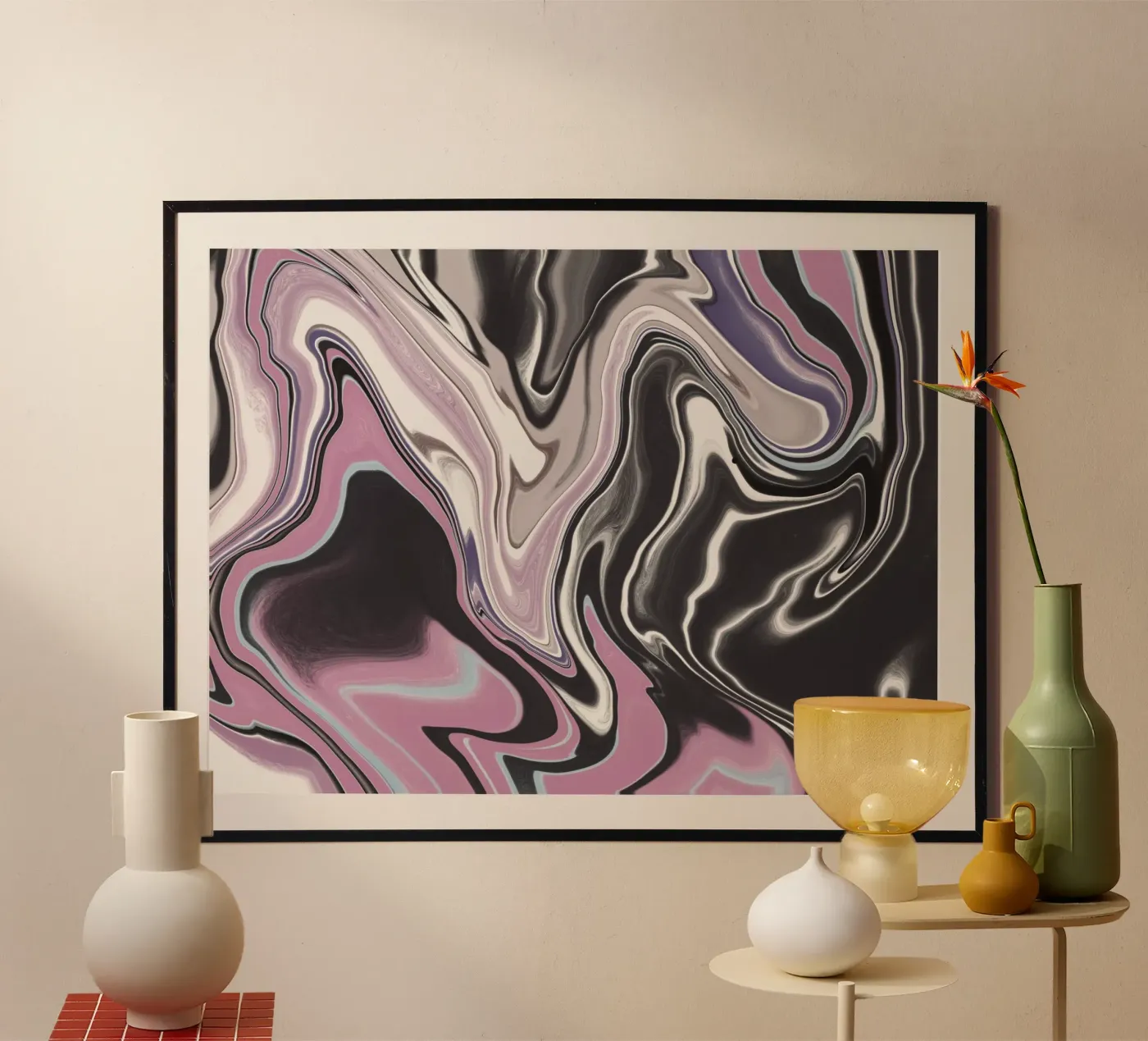 Fluid lines pattern 13 poster da Little Dean