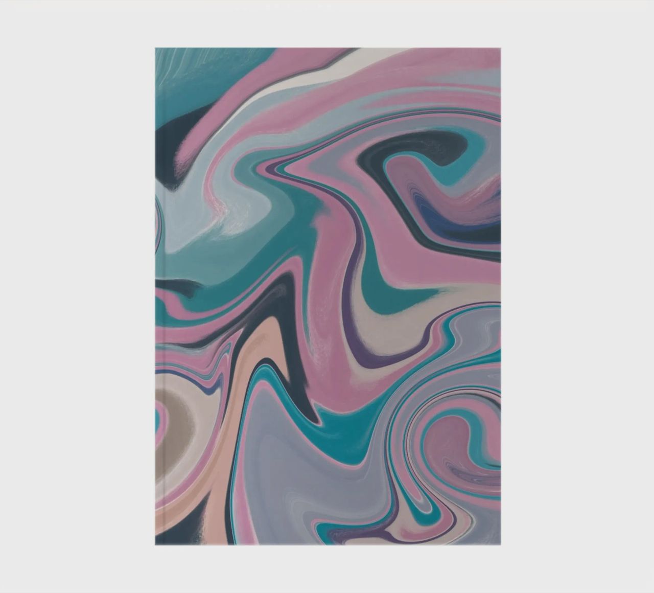 Fluid lines pattern 14 notebook by Little Dean