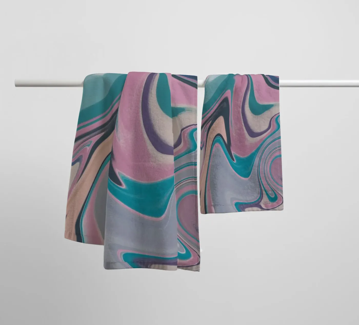 Fluid lines pattern 14 towel by Little Dean