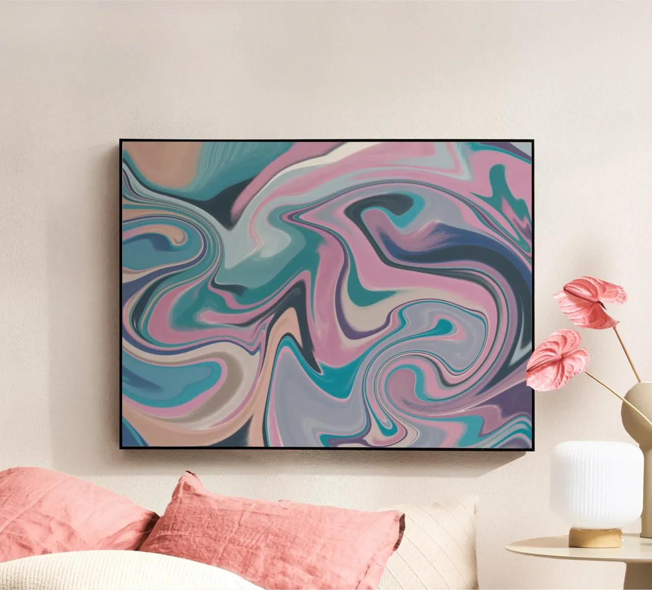 Fluid lines pattern 14 acryl van Little Dean