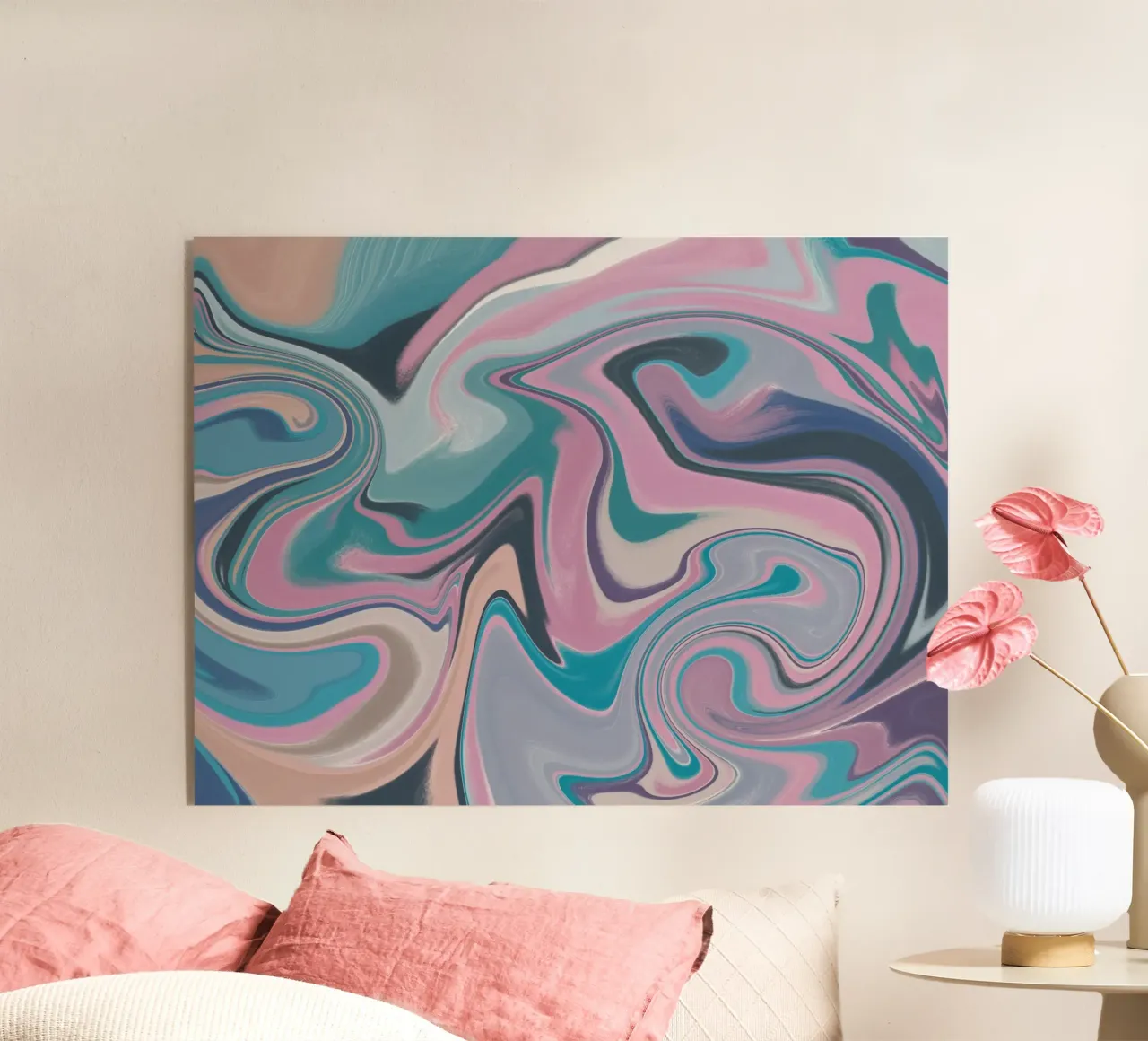 Fluid lines pattern 14 acryl van Little Dean