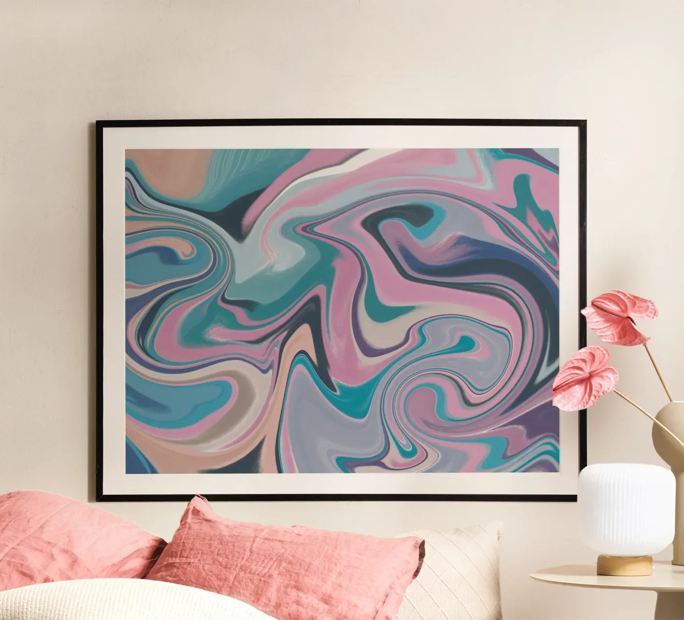 Fluid lines pattern 14 poster by Little Dean