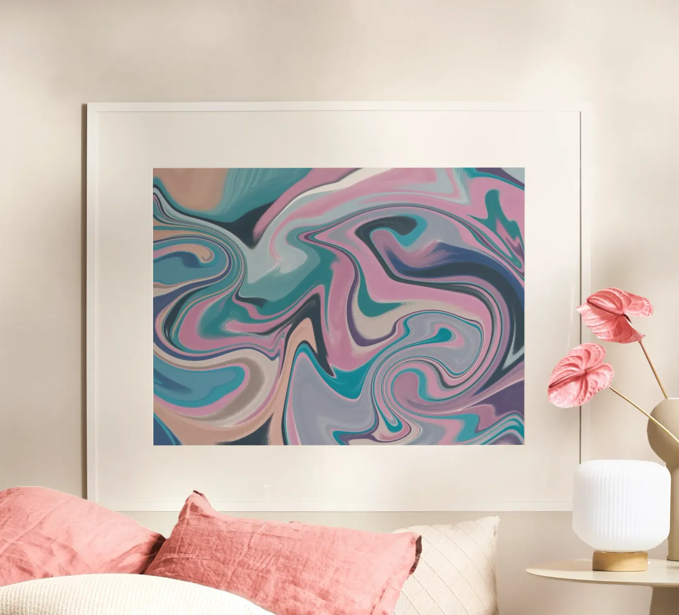 Fluid lines pattern 14 poster by Little Dean