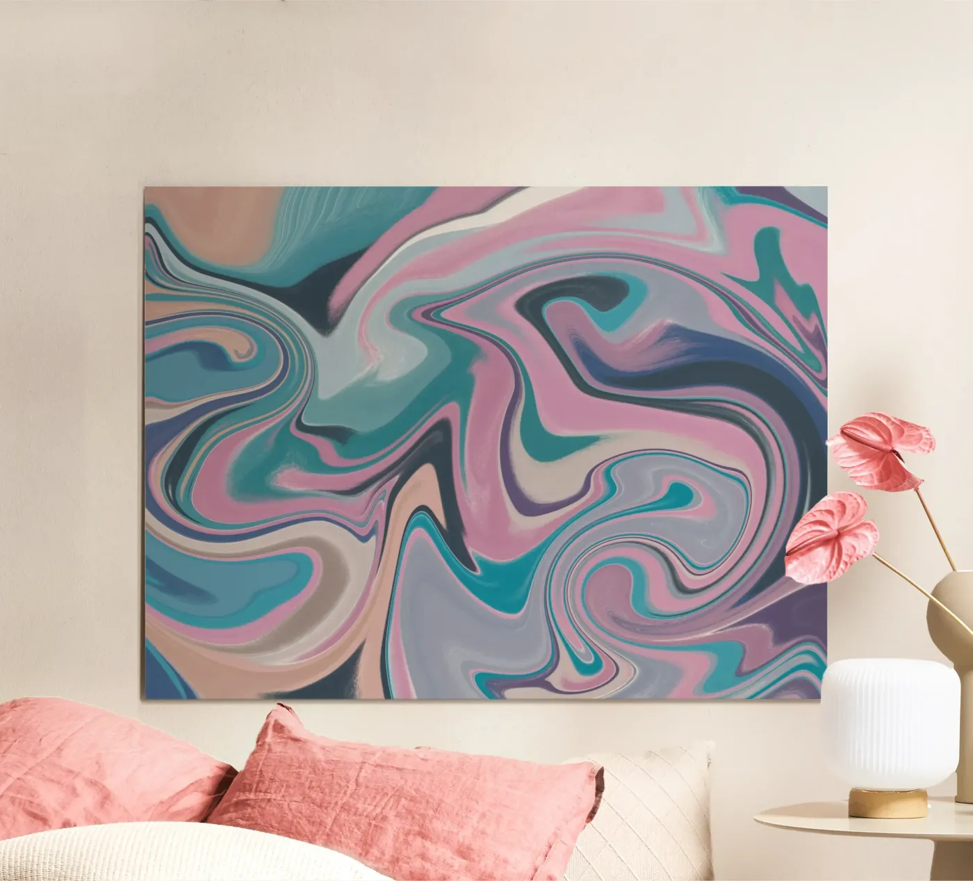 Fluid lines pattern 14 poster da Little Dean