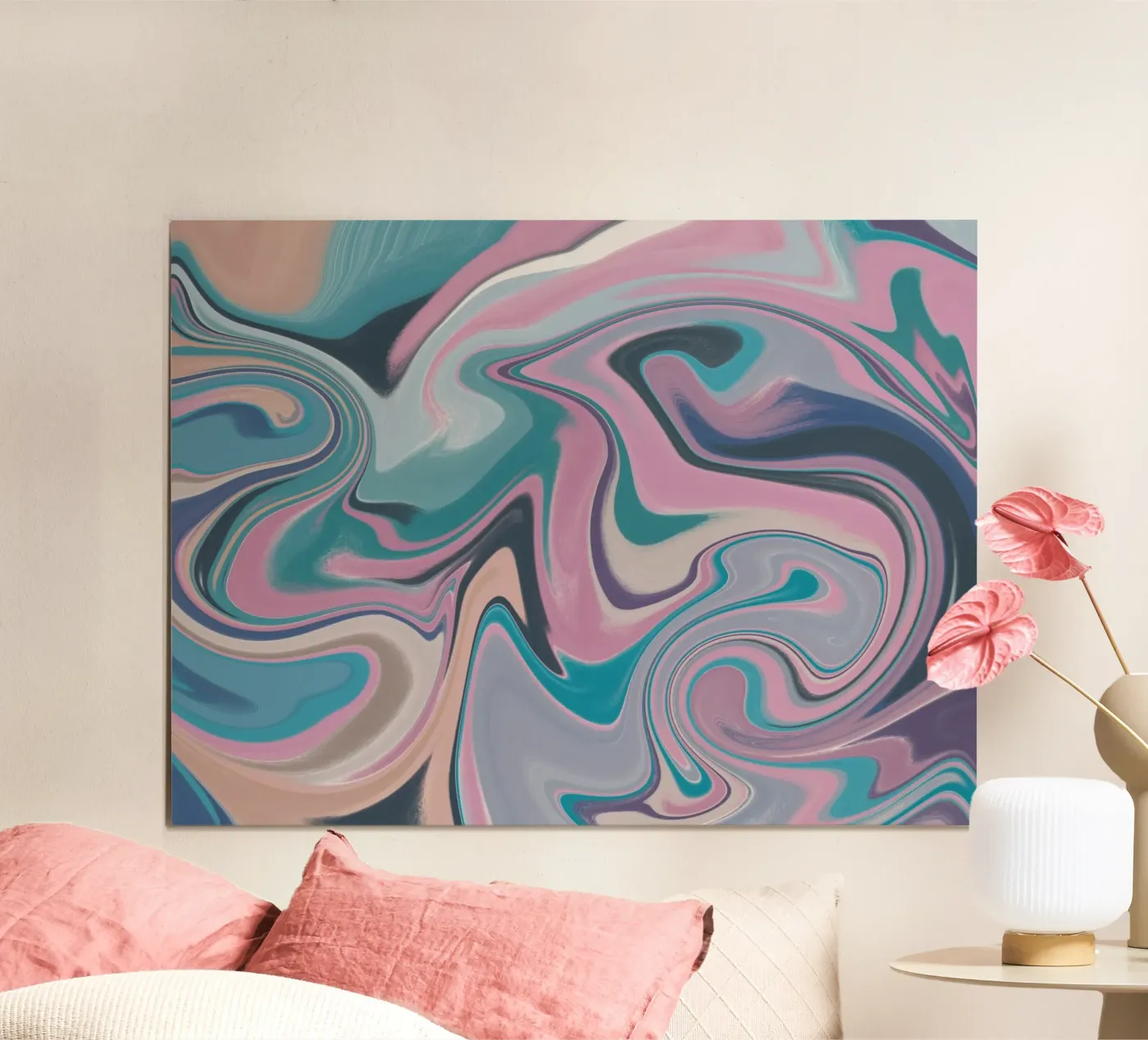 Fluid lines pattern 14 poster by Little Dean