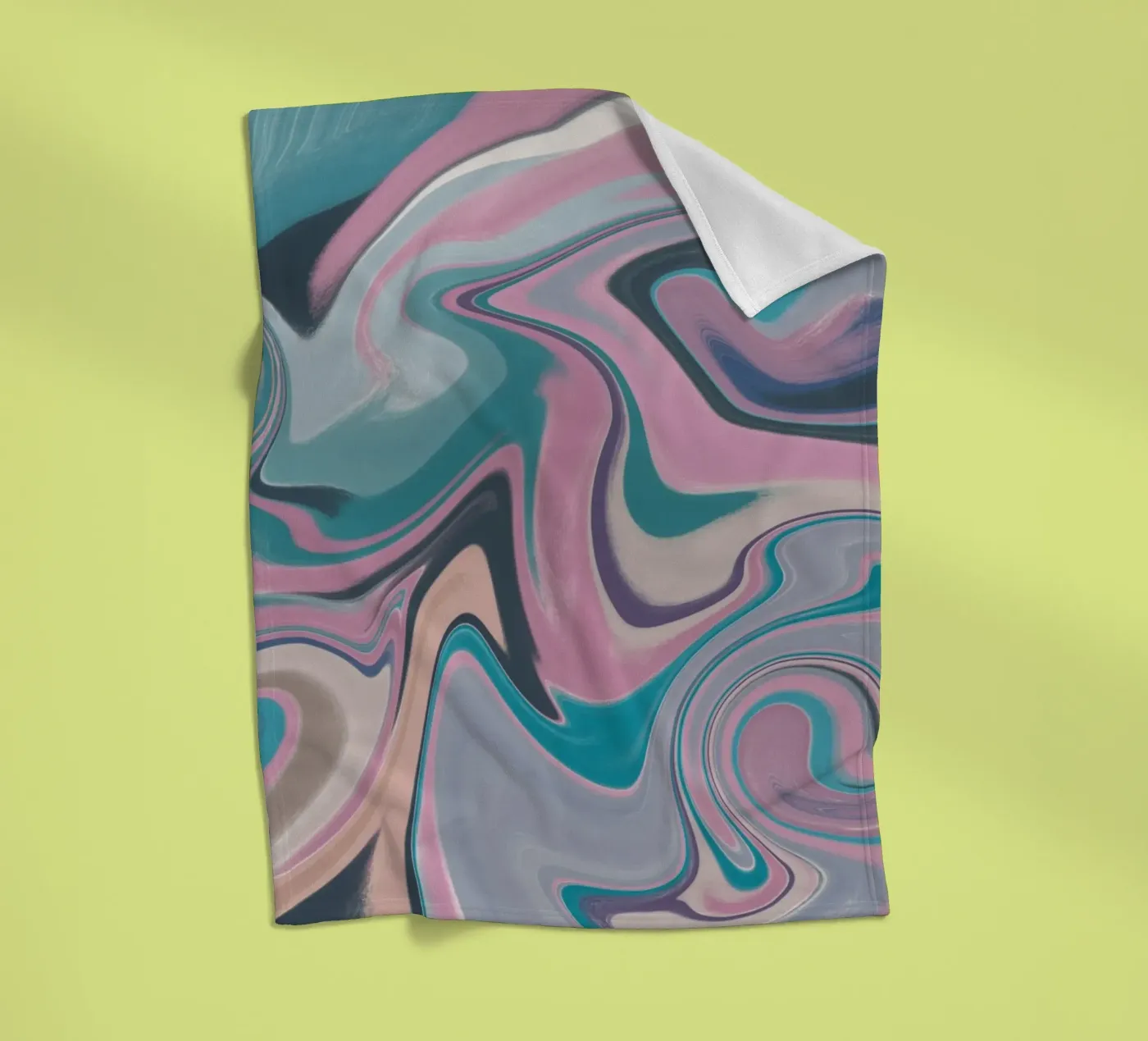 Fluid lines pattern 14 Fleecedecke von Little Dean