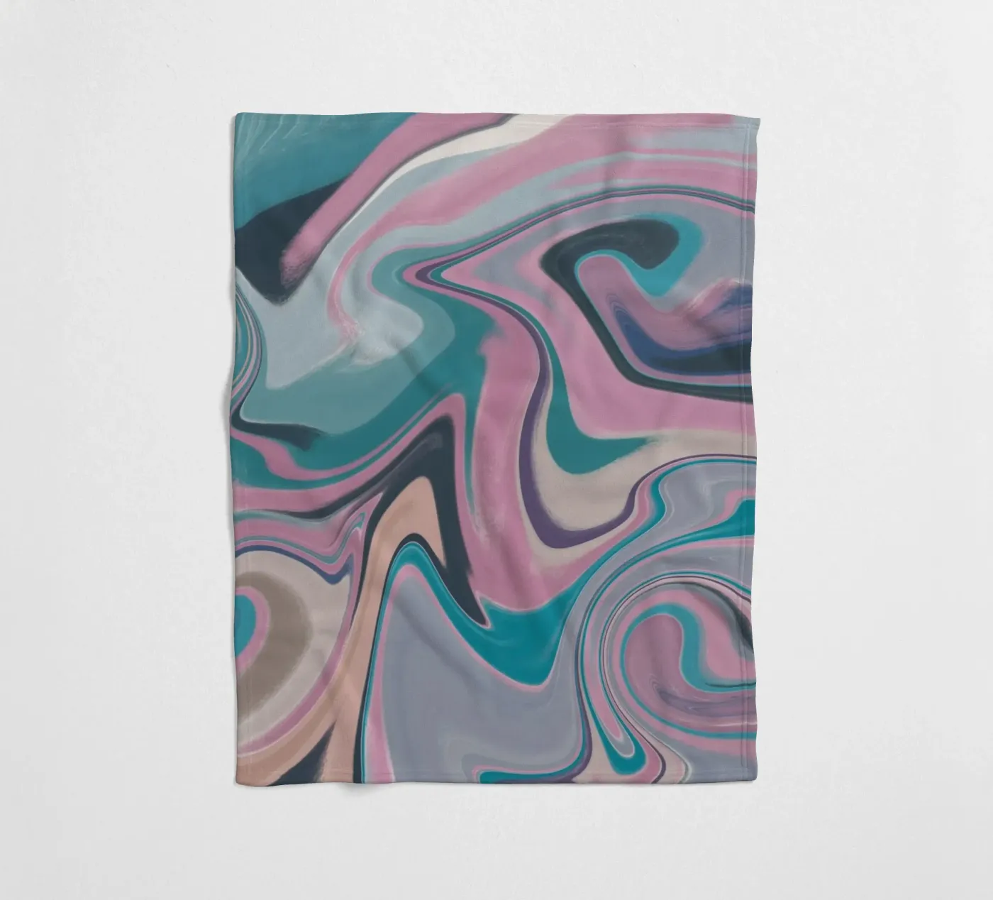 Fluid lines pattern 14 fleecedeken van Little Dean