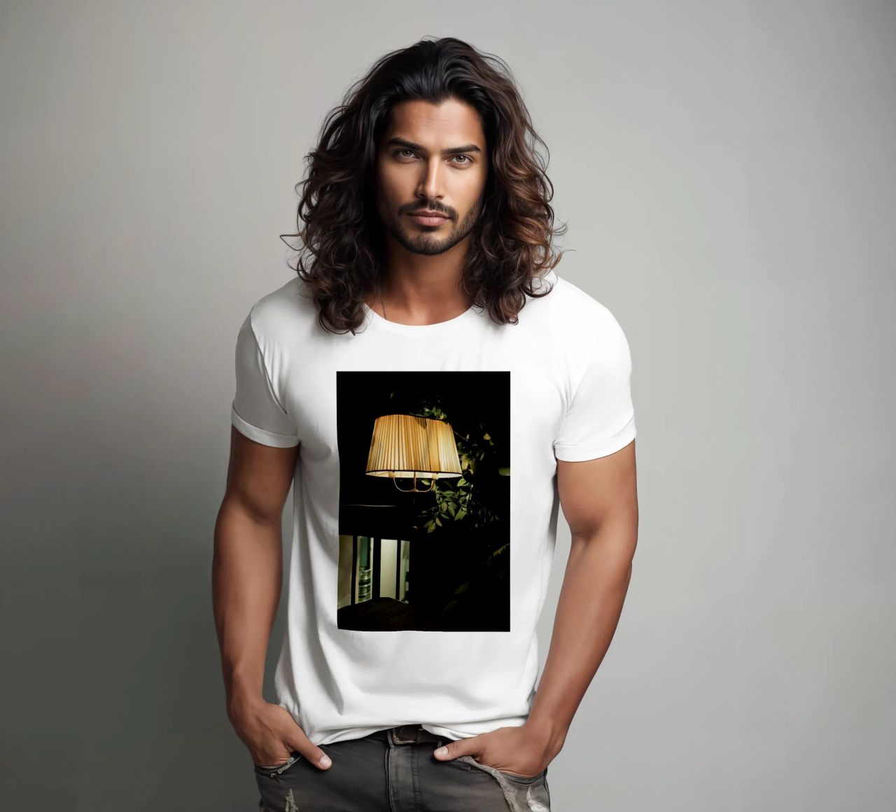 Lamp In The Cafe t-shirt da Sebastian Hilgetag