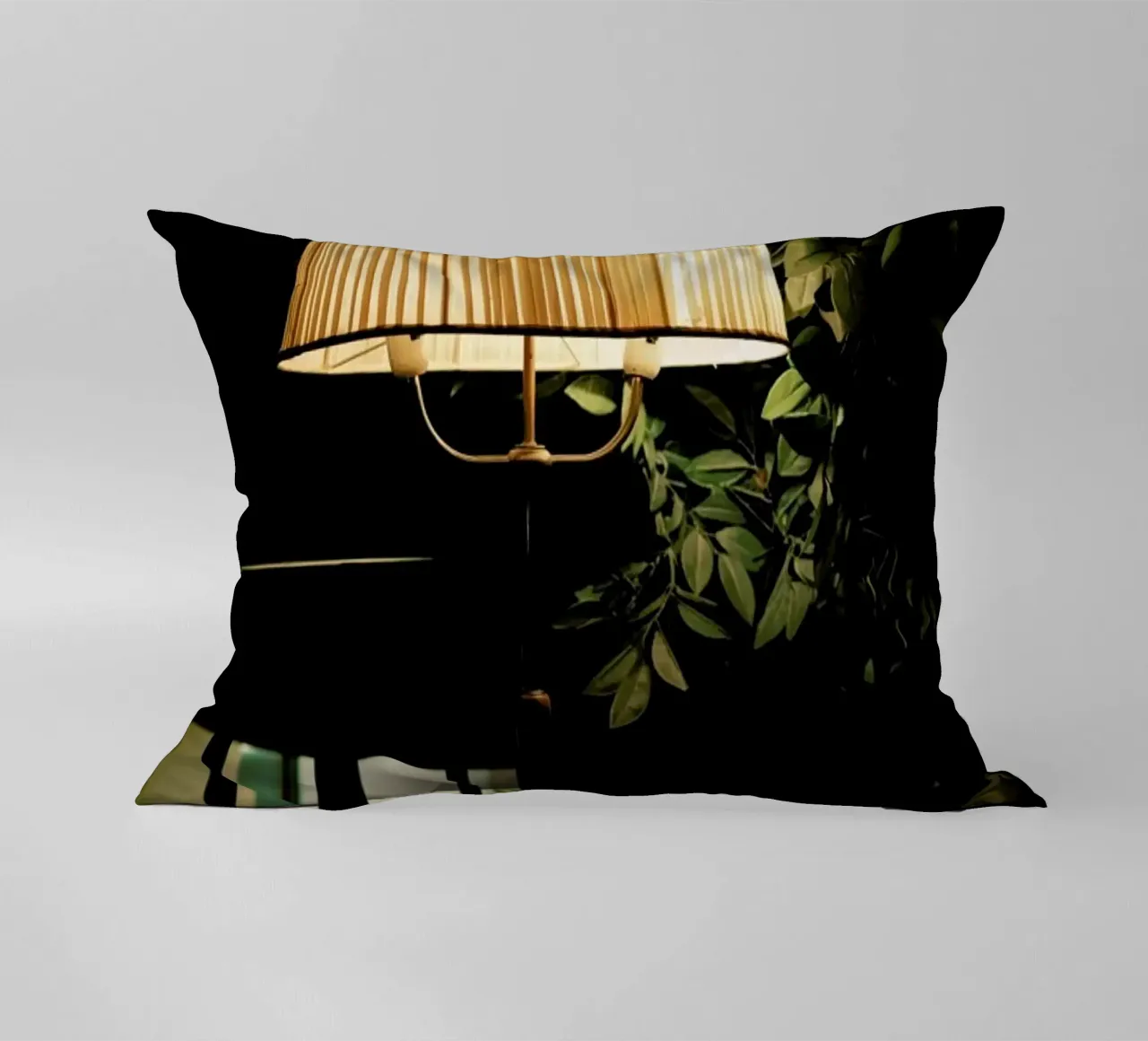Lamp In The Cafe decorative cushion by Sebastian Hilgetag