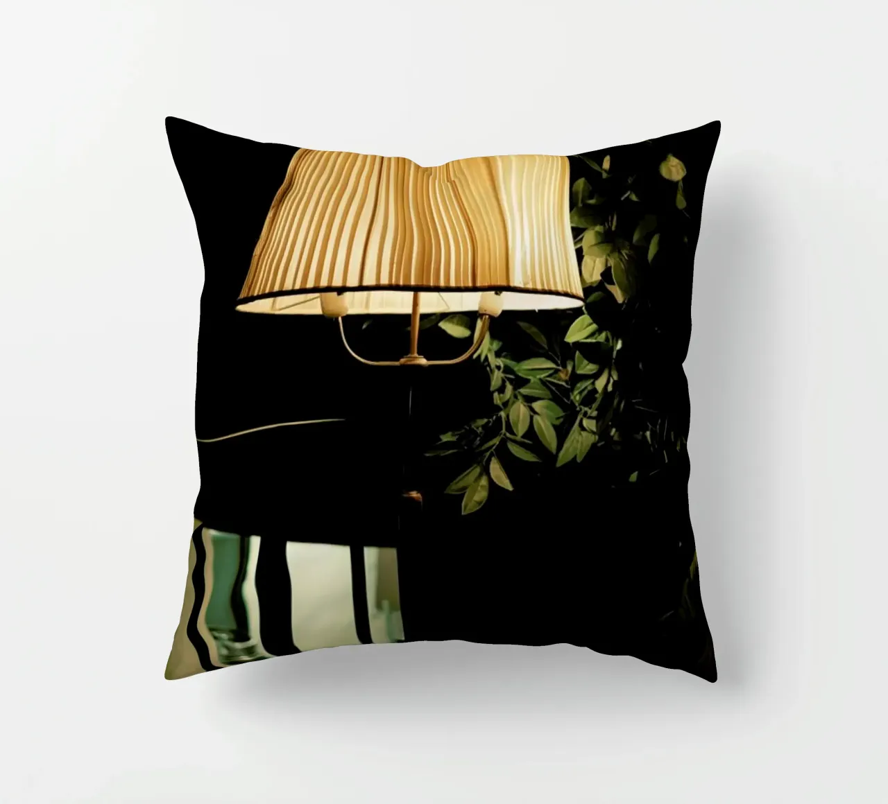 Lamp In The Cafe decorative cushion by Sebastian Hilgetag