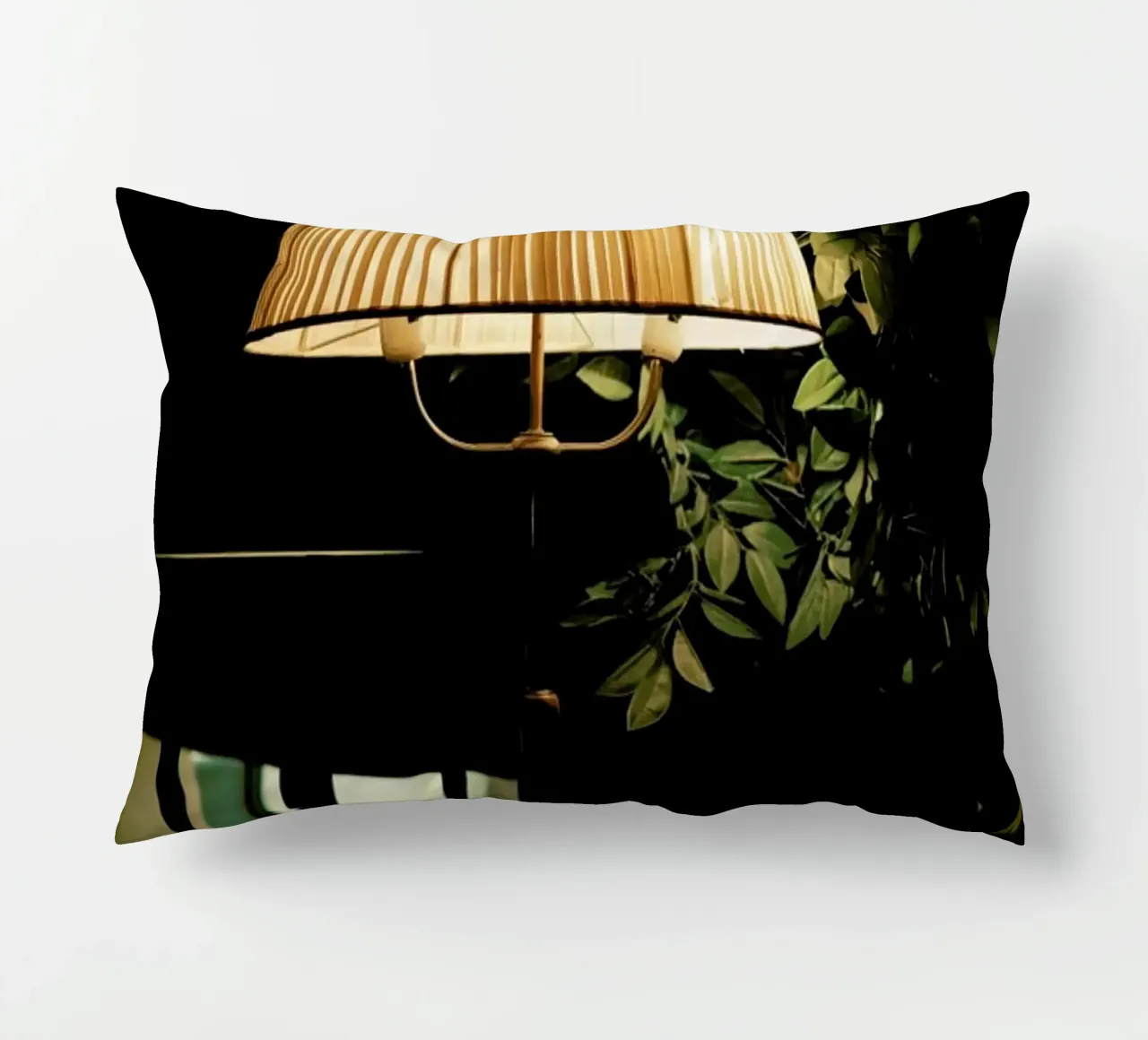 Lamp In The Cafe decorative cushion by Sebastian Hilgetag