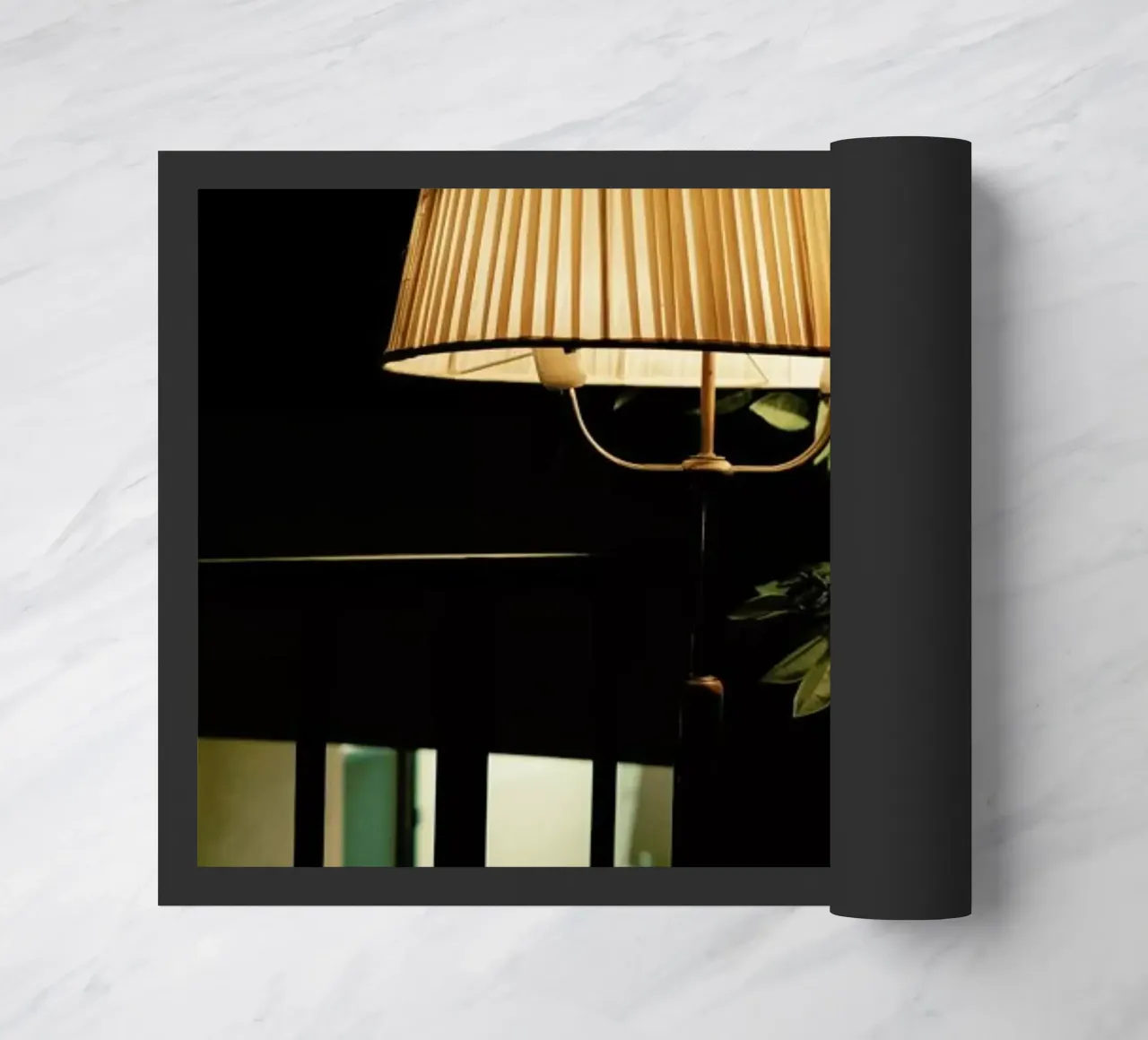 Lamp In The Cafe doormat by Sebastian Hilgetag