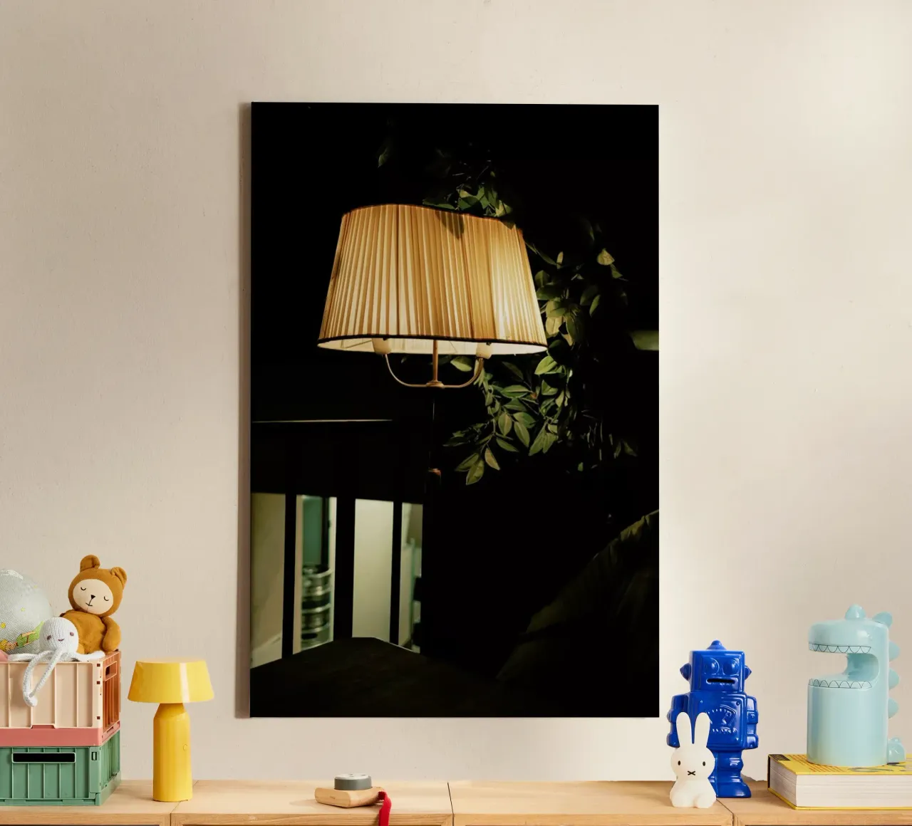 Lamp In The Cafe tela con Cornice a cassetta da Sebastian Hilgetag