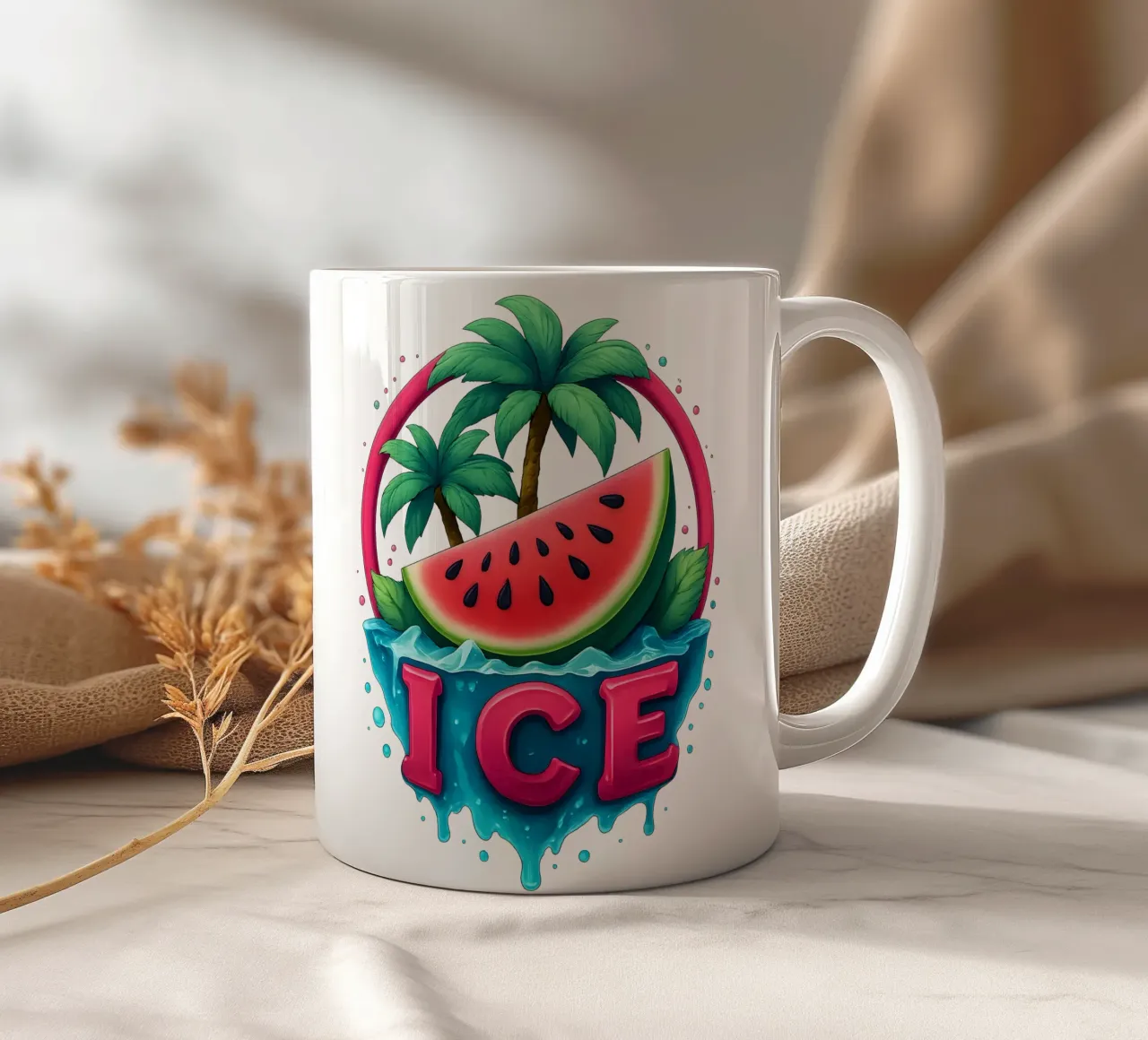 Freschezza Atmosfera da isola tropicale Cocomero tazza in ceramica da LM2KONE
