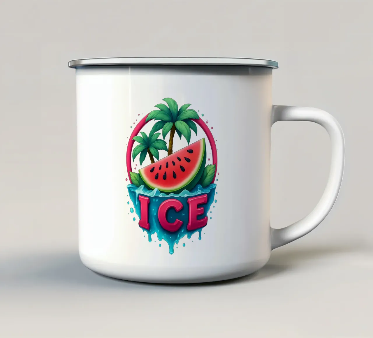 Freschezza Atmosfera da isola tropicale Cocomero tazza in smalto da LM2KONE