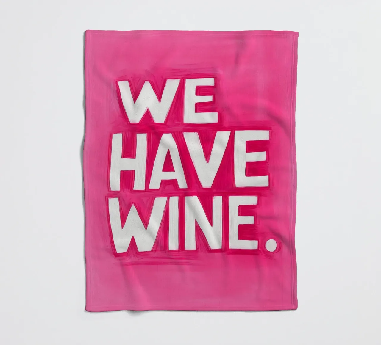 pink we have wine fleece blanket by Carinaprint