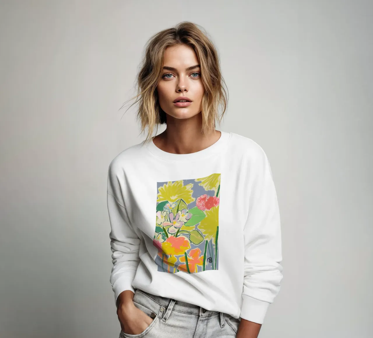 Morning Garden sweatshirt by Sandra Poliakov