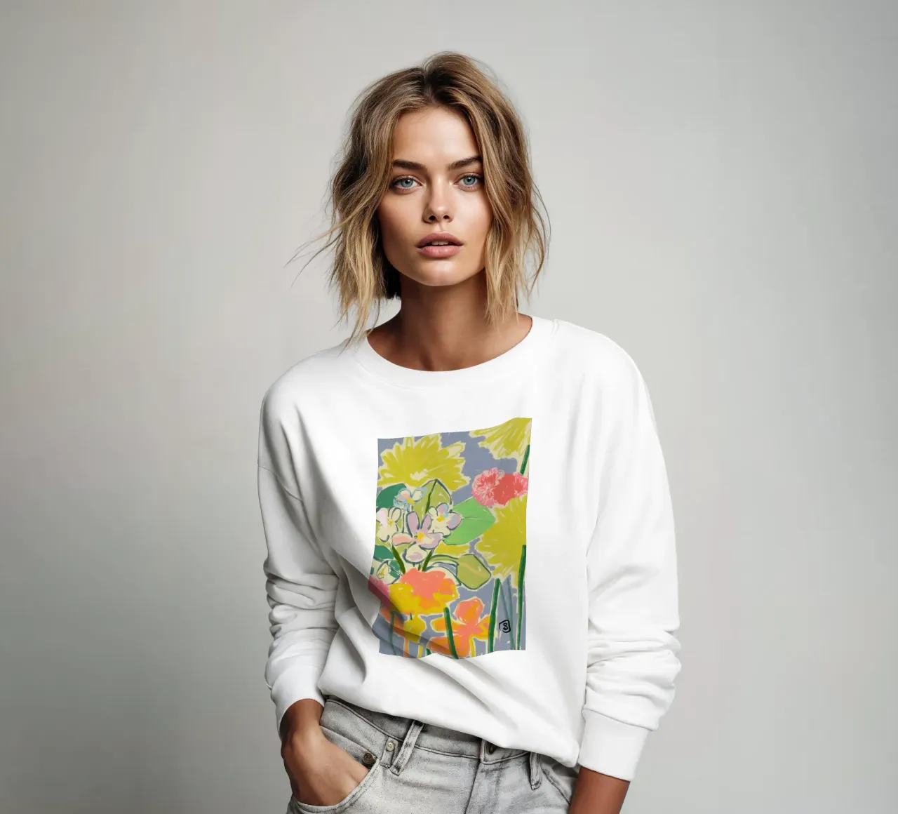Morning Garden sweatshirt by Sandra Poliakov