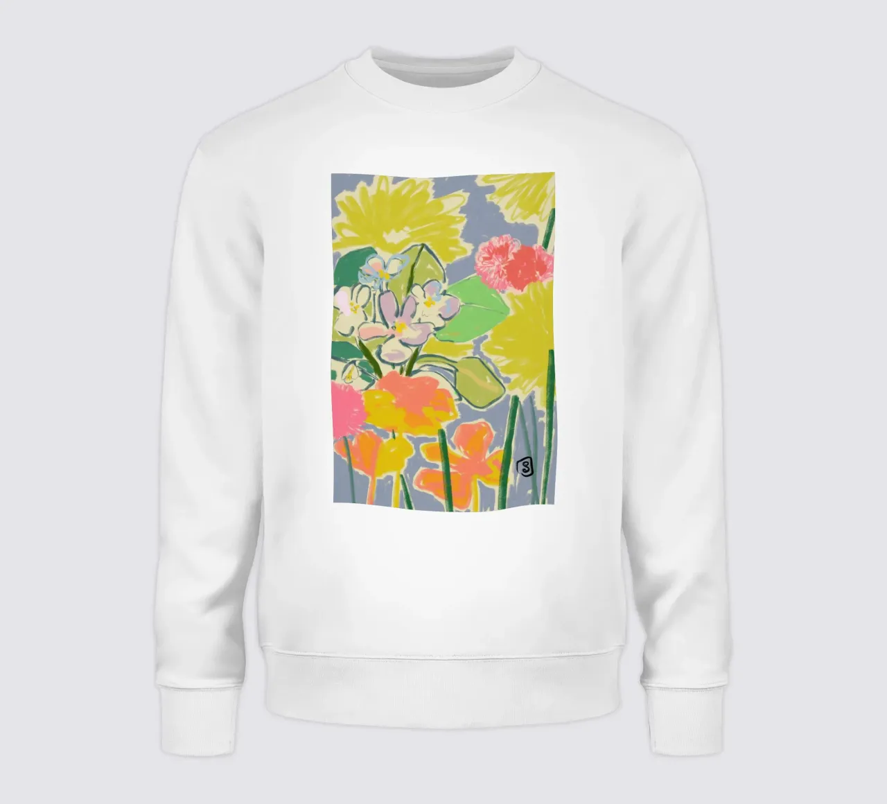 Morning Garden sweatshirt by Sandra Poliakov