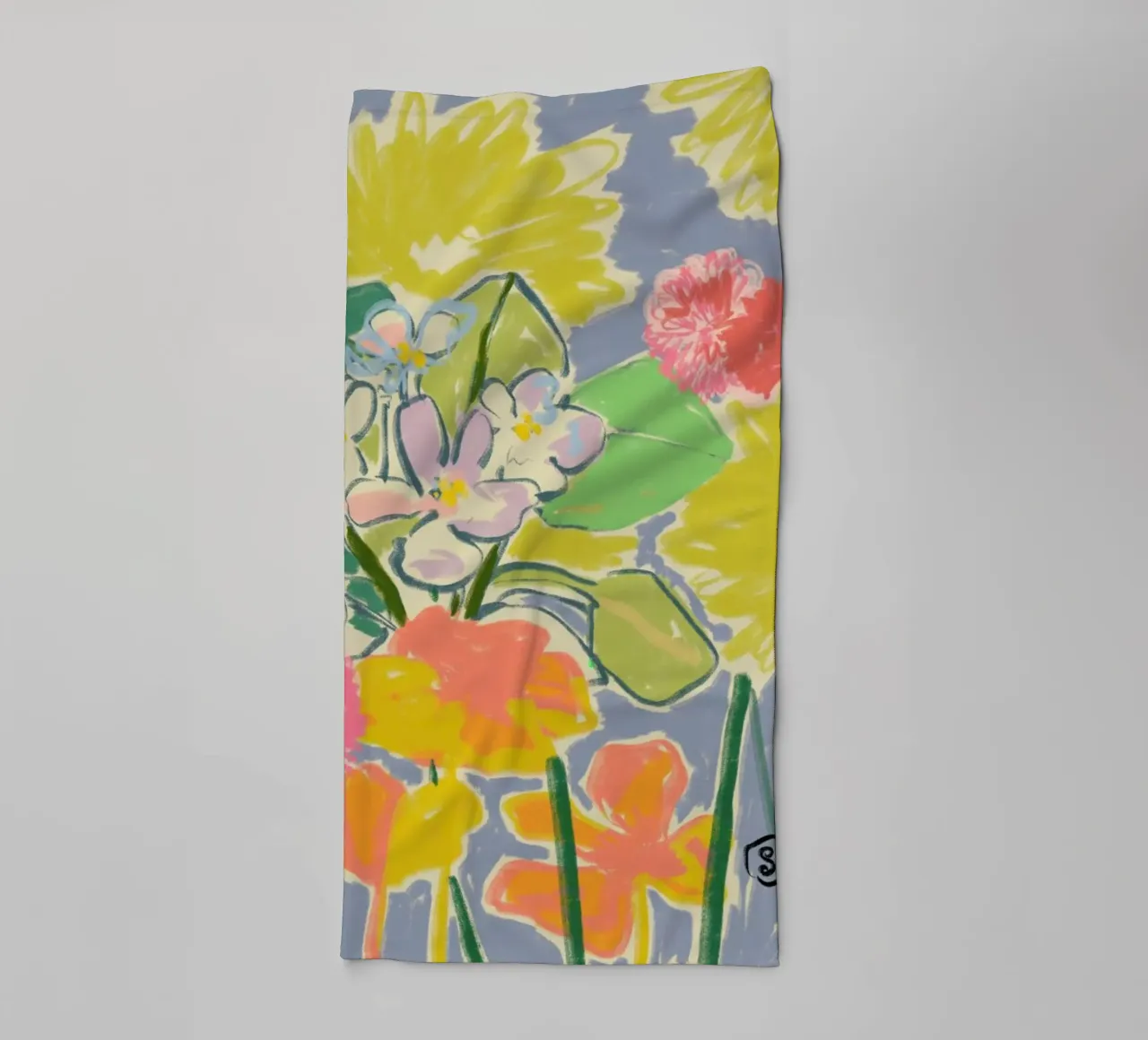 Morning Garden towel by Sandra Poliakov