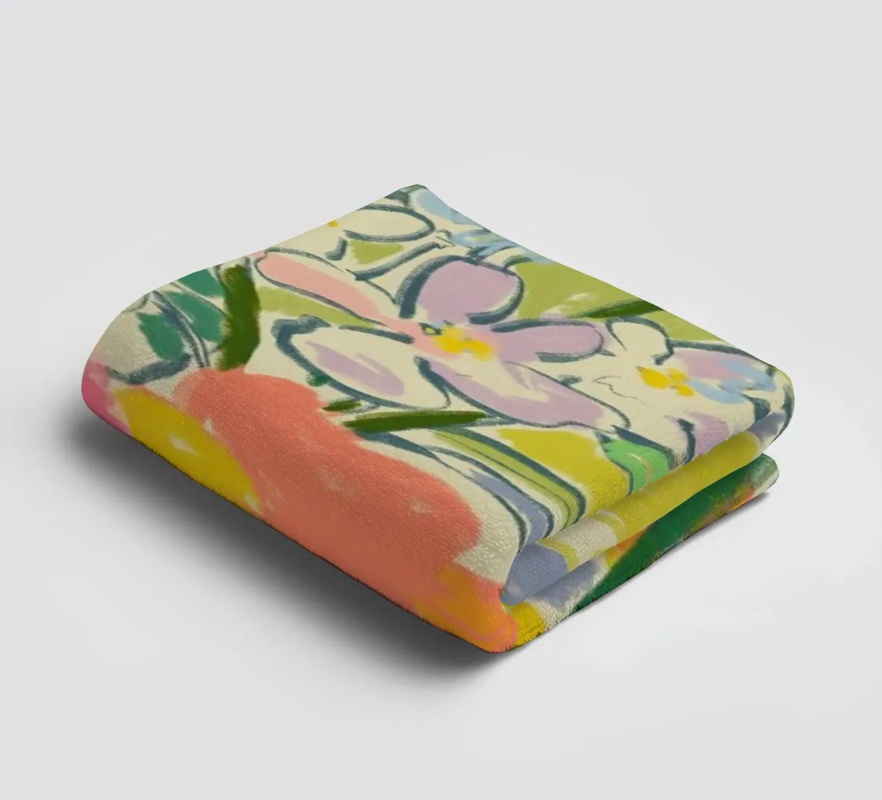 Morning Garden towel by Sandra Poliakov