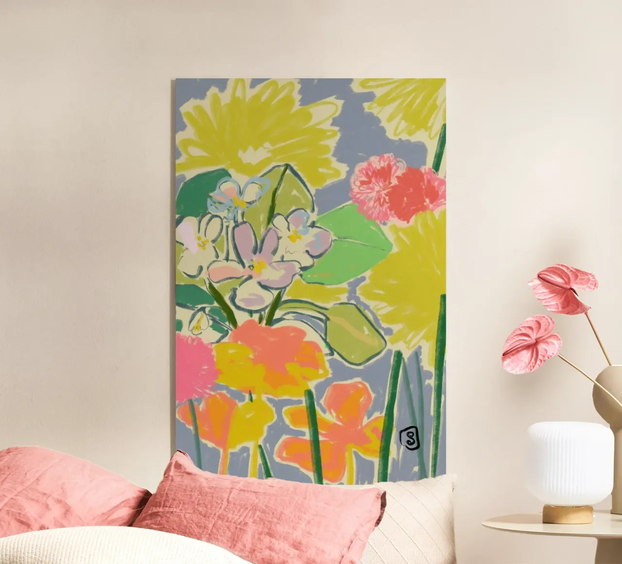 Morning Garden acrylic glass by Sandra Poliakov