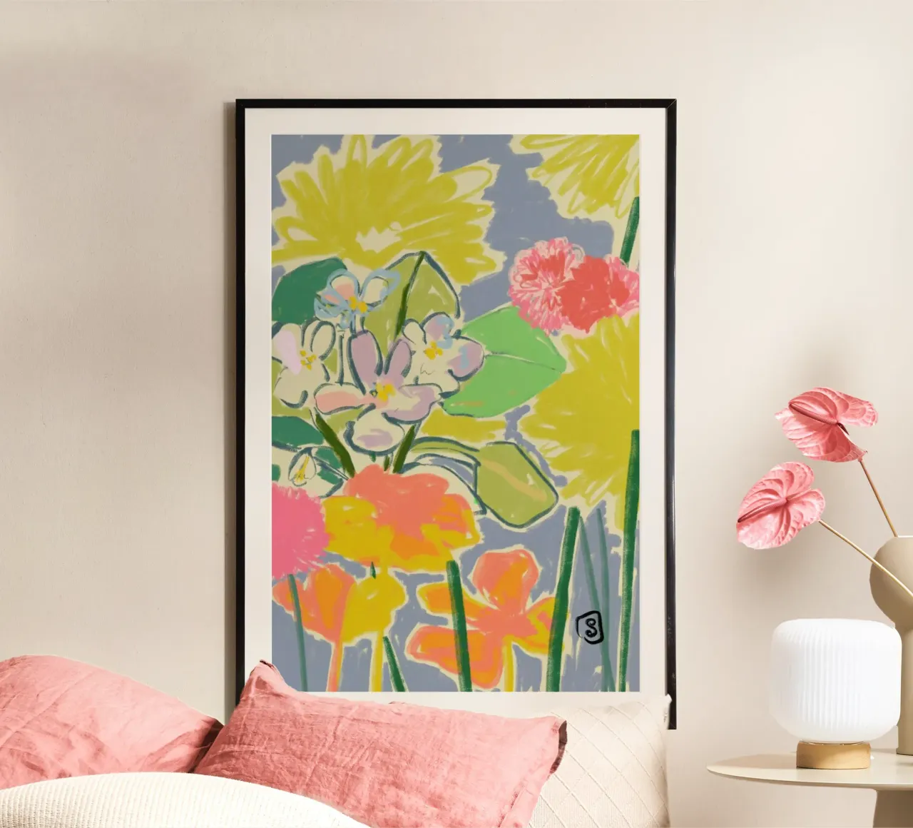 Morning Garden poster by Sandra Poliakov