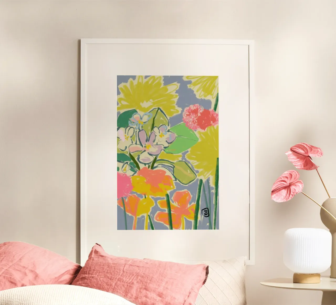 Morning Garden poster by Sandra Poliakov