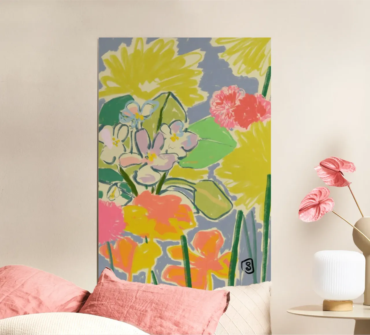 Morning Garden poster by Sandra Poliakov