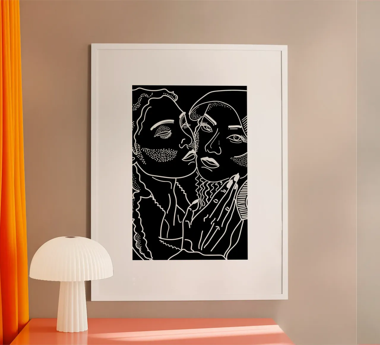 Goddess Black And White poster con telaio in plastica da Killin Studio