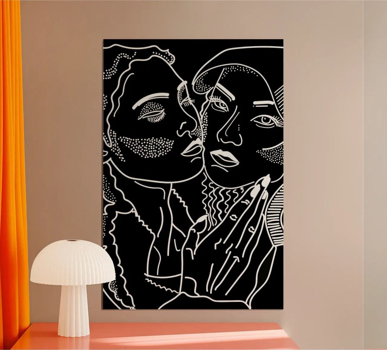 Goddess Black And White poster con telaio in plastica da Killin Studio
