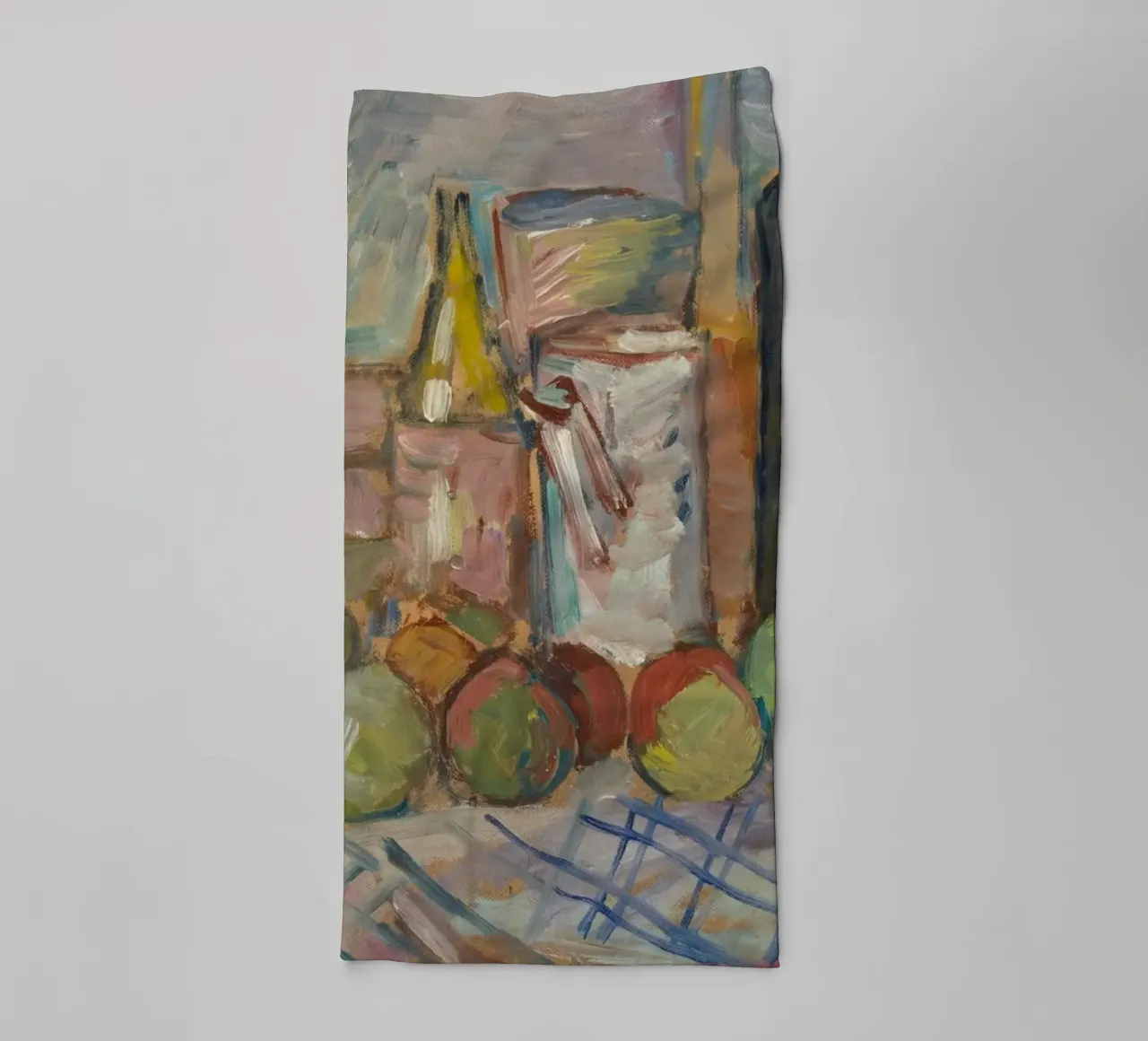 Pittura impressionista di natura morta - Frutta e bottiglie Art. asciugamano da bagno da ClubArt