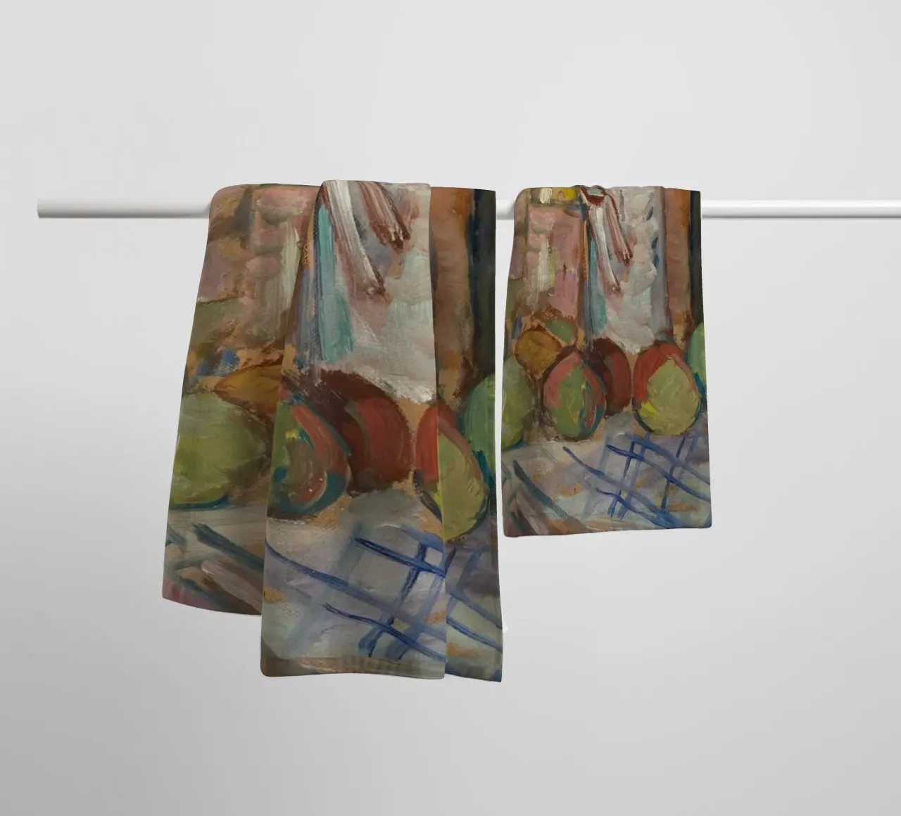 Pittura impressionista di natura morta - Frutta e bottiglie Art. asciugamano da bagno da ClubArt