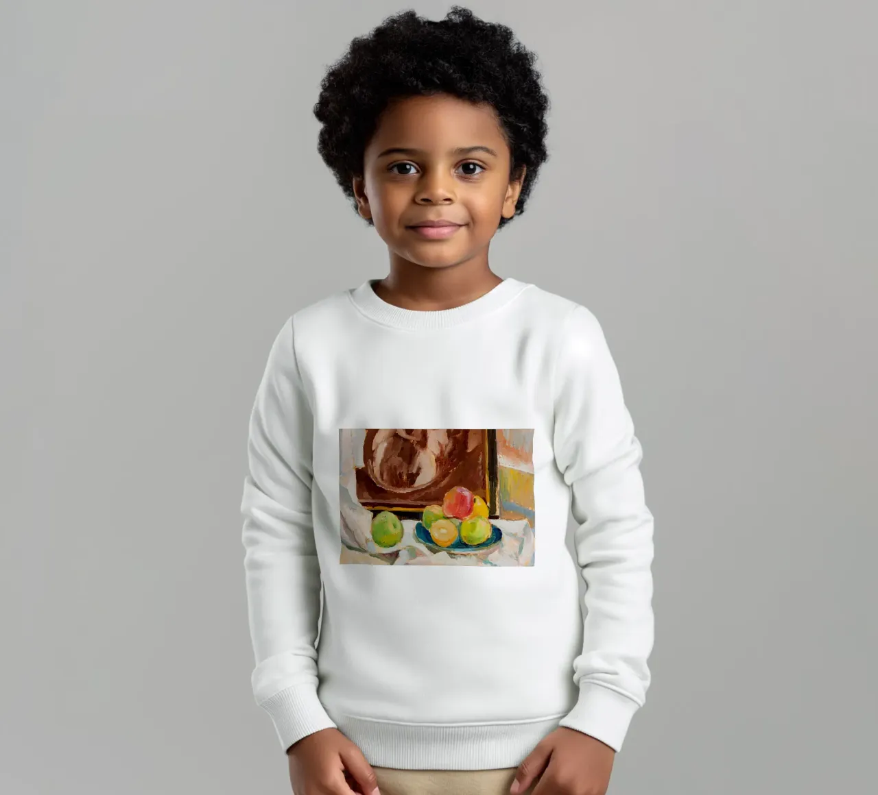 Impressionist Fruit Still Life - Vibrant Textured Painting kids sweatshirt by ClubArt