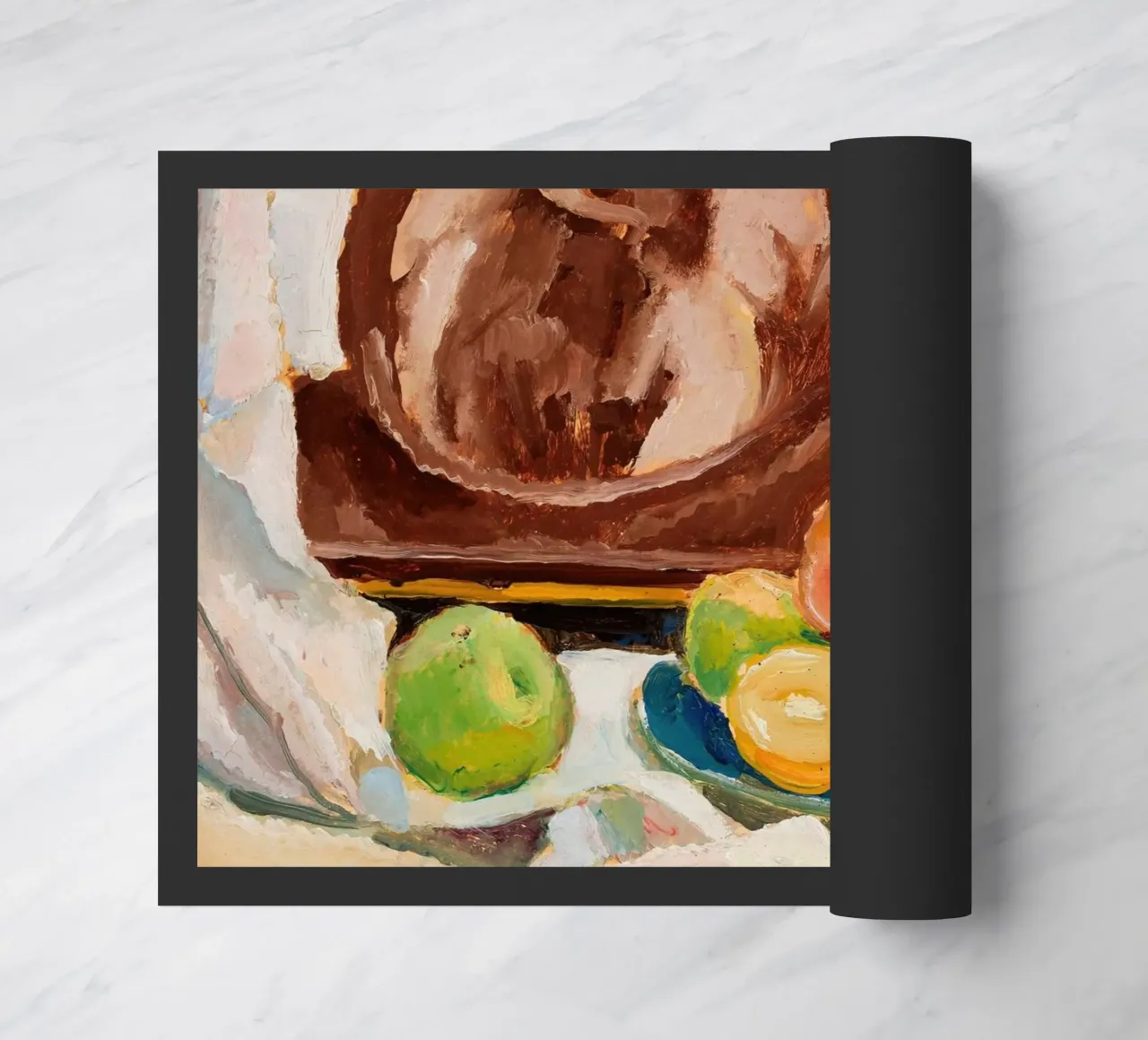 Impressionist Fruit Still Life - Vibrant Textured Painting doormat by ClubArt