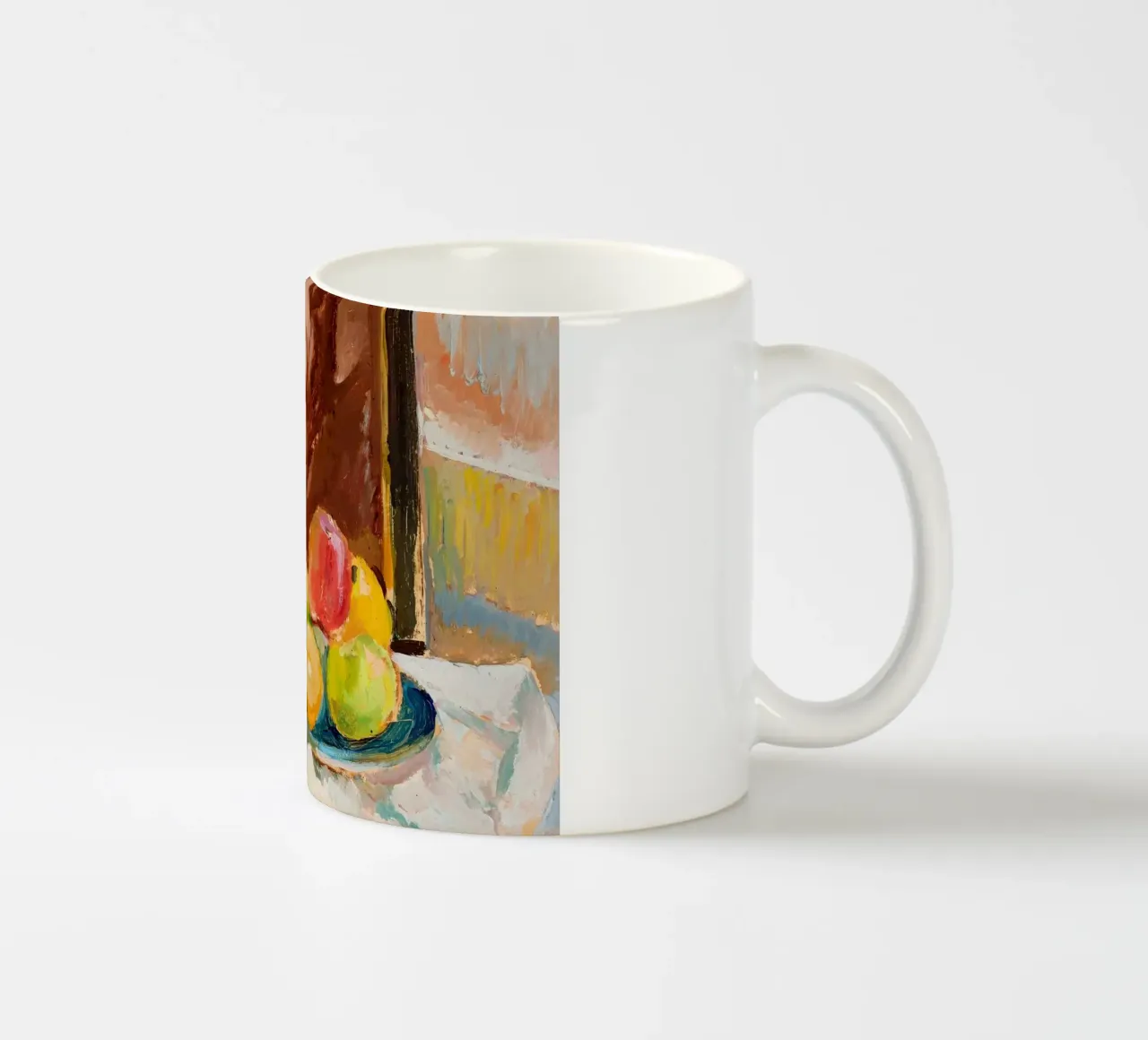 Impressionistisch fruitstilleven - schilderij met levendige structuur keramische mok van ClubArt