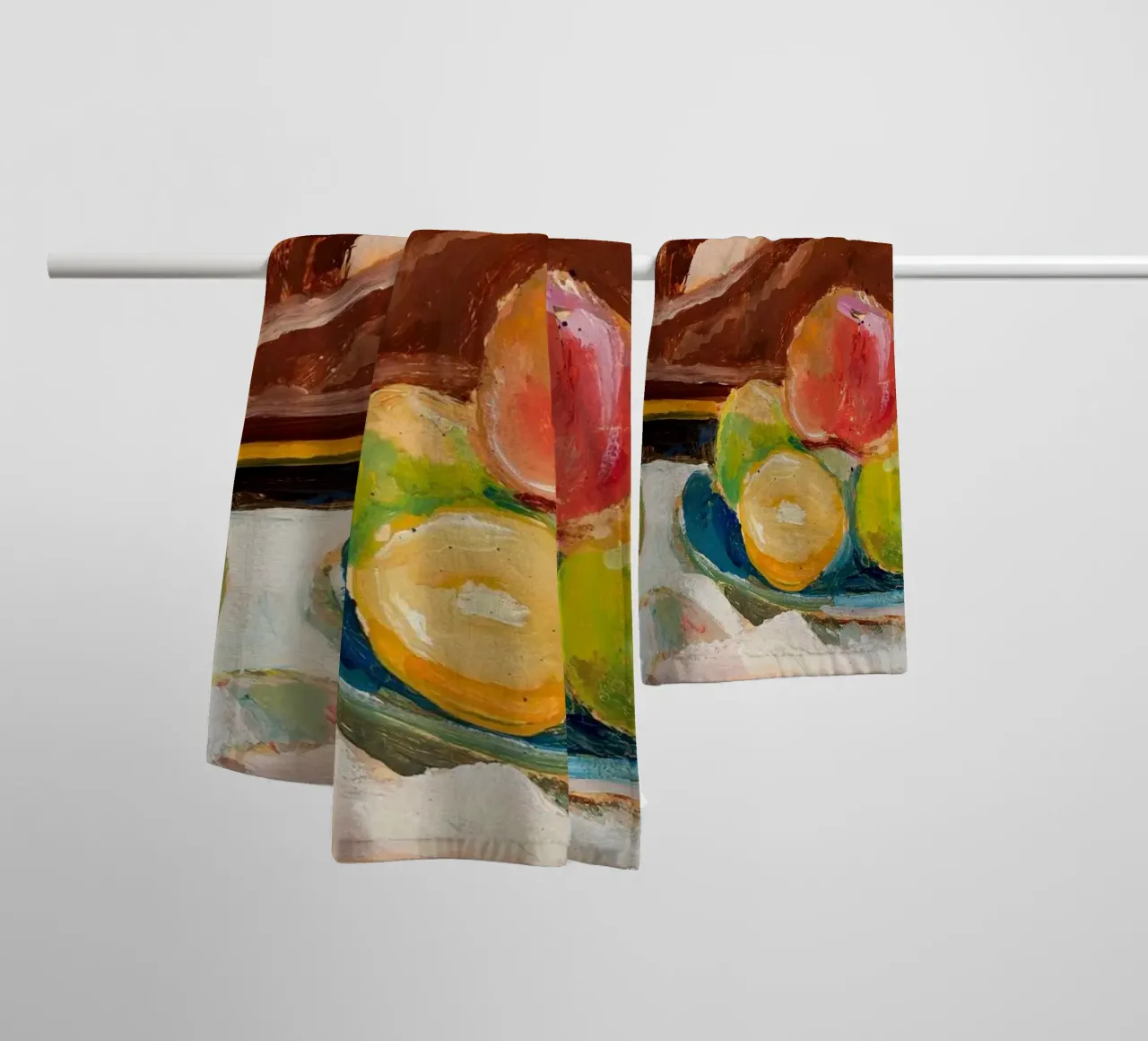 Impressionistisches Obst-Stillleben - Lebendige Strukturmalerei Handtuch von ClubArt