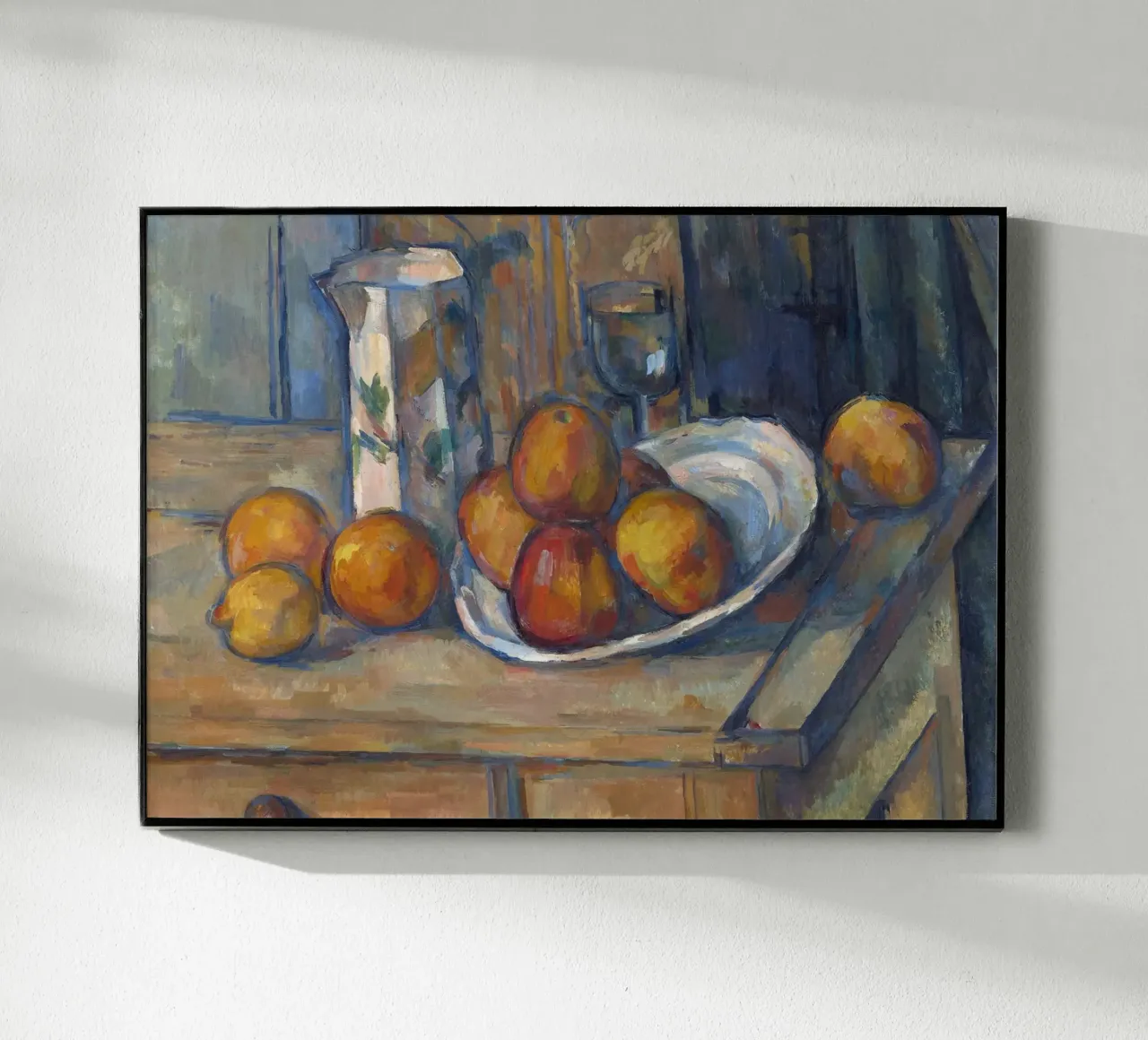 Cézanne Postimpressionistisches Stillleben - Obst und Krug Acryl-Glas von ClubArt