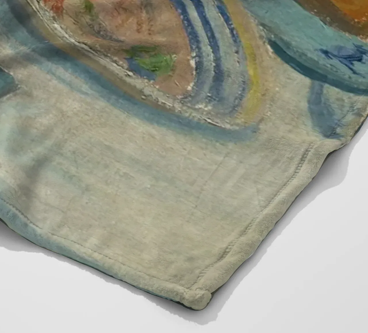 Still Life Bottles & Fruit - Modernist Textured Painting fleece blanket by ClubArt