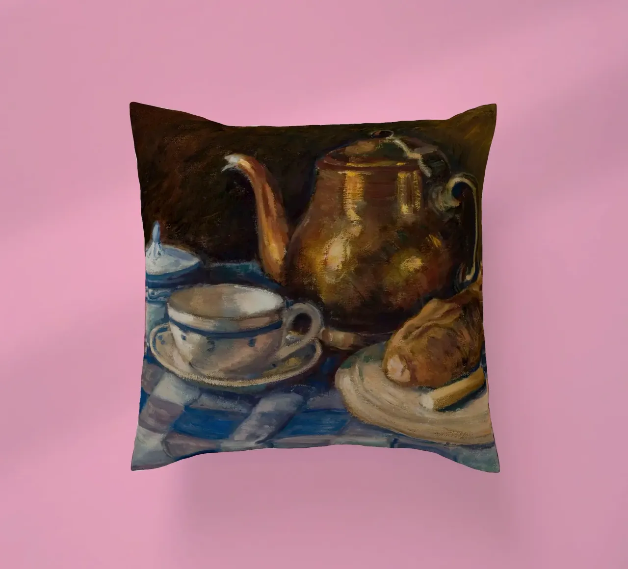 Natura morta con set per la colazione - Arte rustica strutturata cuscino da ClubArt