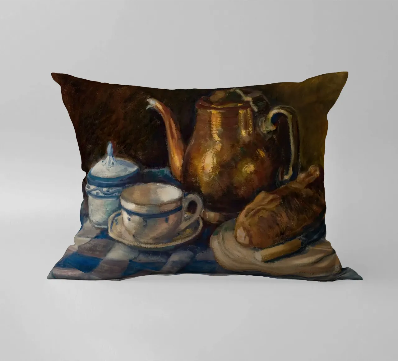 Natura morta con set per la colazione - Arte rustica strutturata cuscino da ClubArt