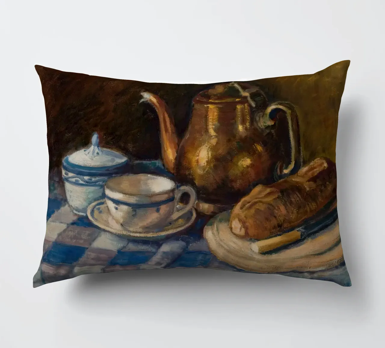 Natura morta con set per la colazione - Arte rustica strutturata cuscino da ClubArt