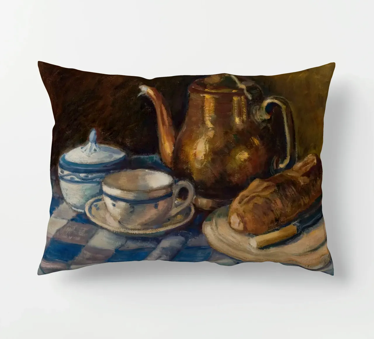 Natura morta con set per la colazione - Arte rustica strutturata cuscino da ClubArt