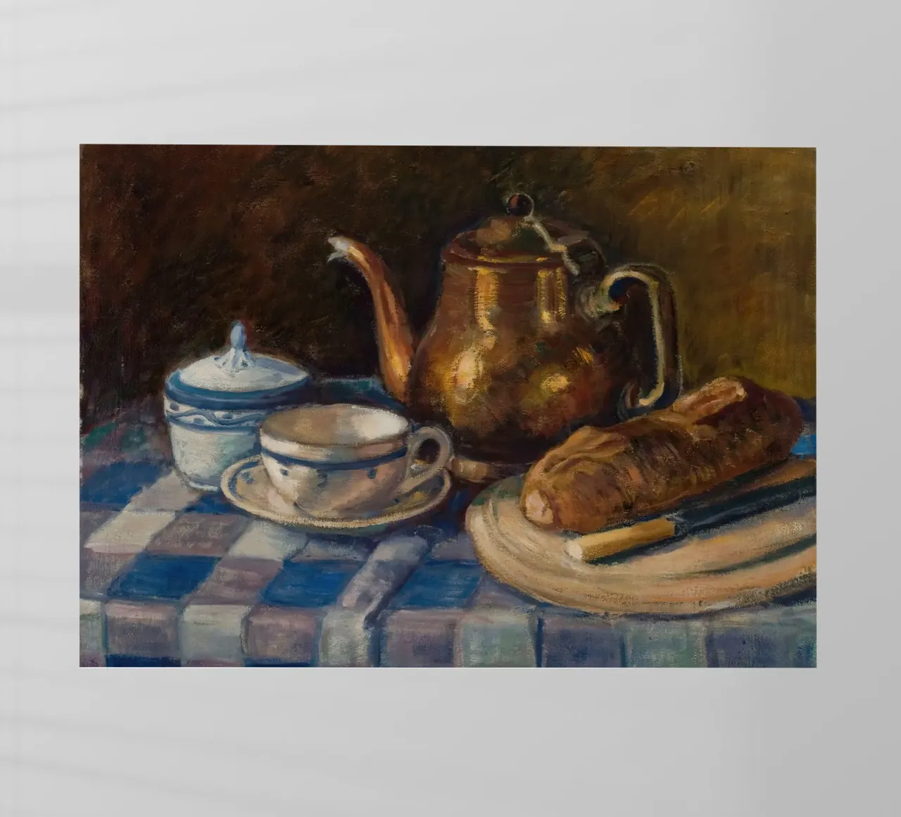 Natura morta con set per la colazione - Arte rustica strutturata pellicola backlit da ClubArt